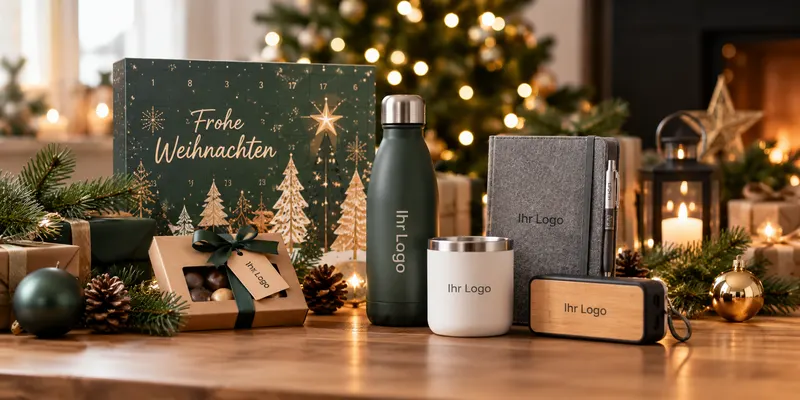 Weihnachtsgeschenke mit Logo für Kunden und Mitarbeiter