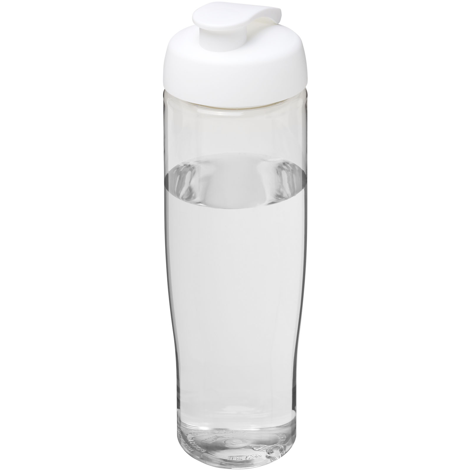 H2O Active® Tempo 700 ml Sportflasche mit Klappdeckel transparent, weiss
