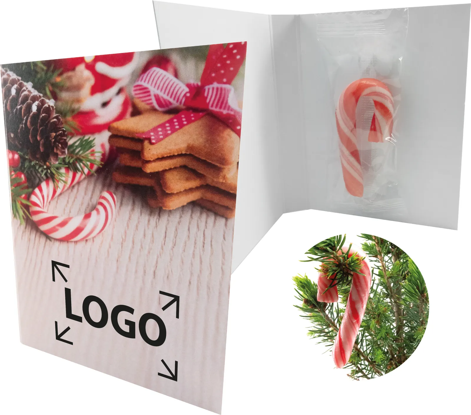 Klappkärtchen Candy Cane