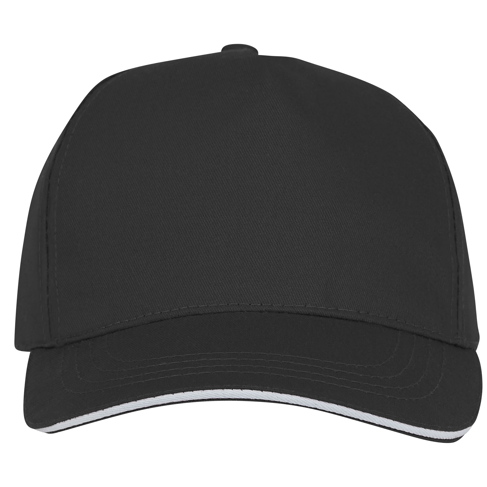 Ceto 175 g/m² Kappe mit 5 Segmenten und Sandwichschirm schwarz