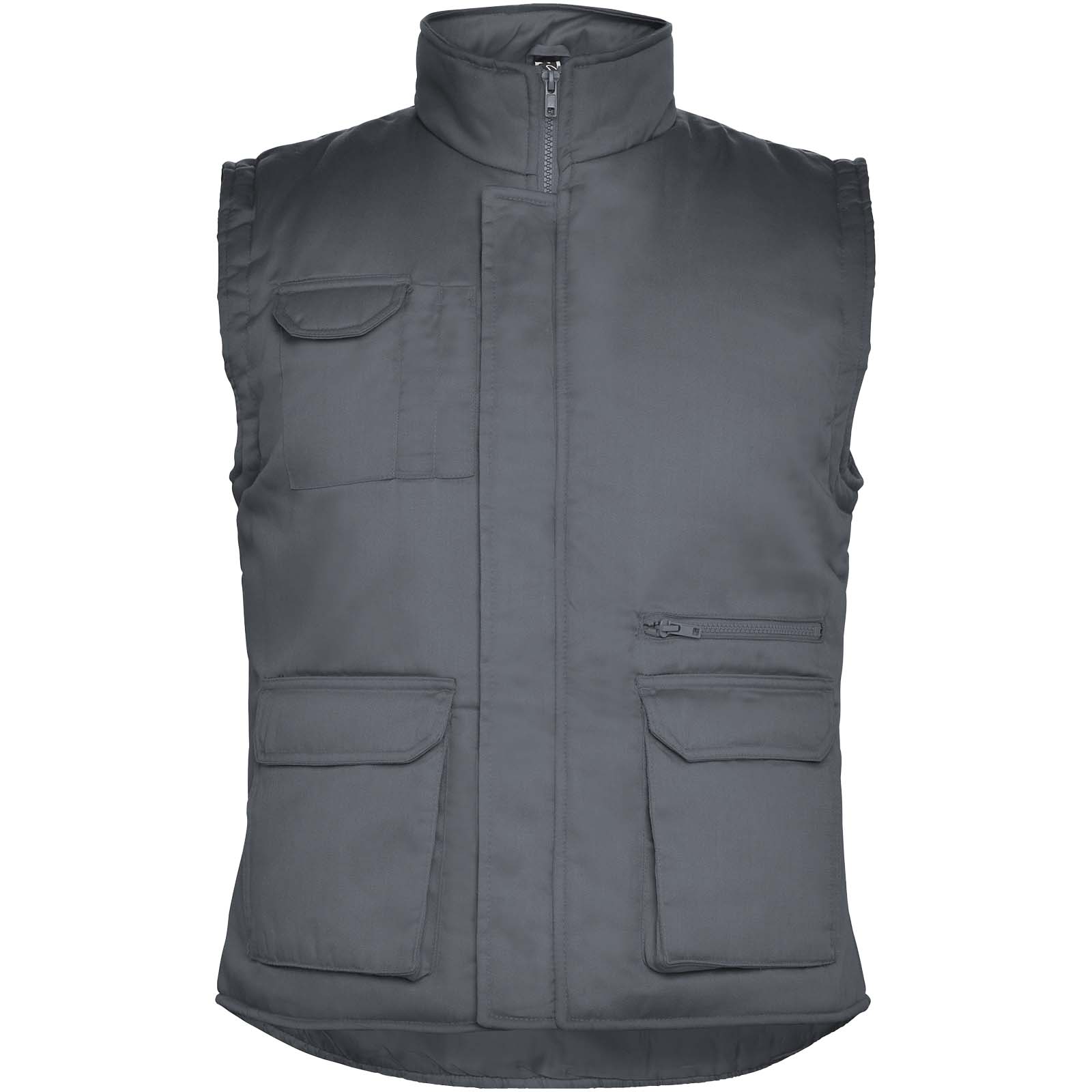 Almanzor Vielseitige Thermo Arbeitsweste mit hohem Kragen blei