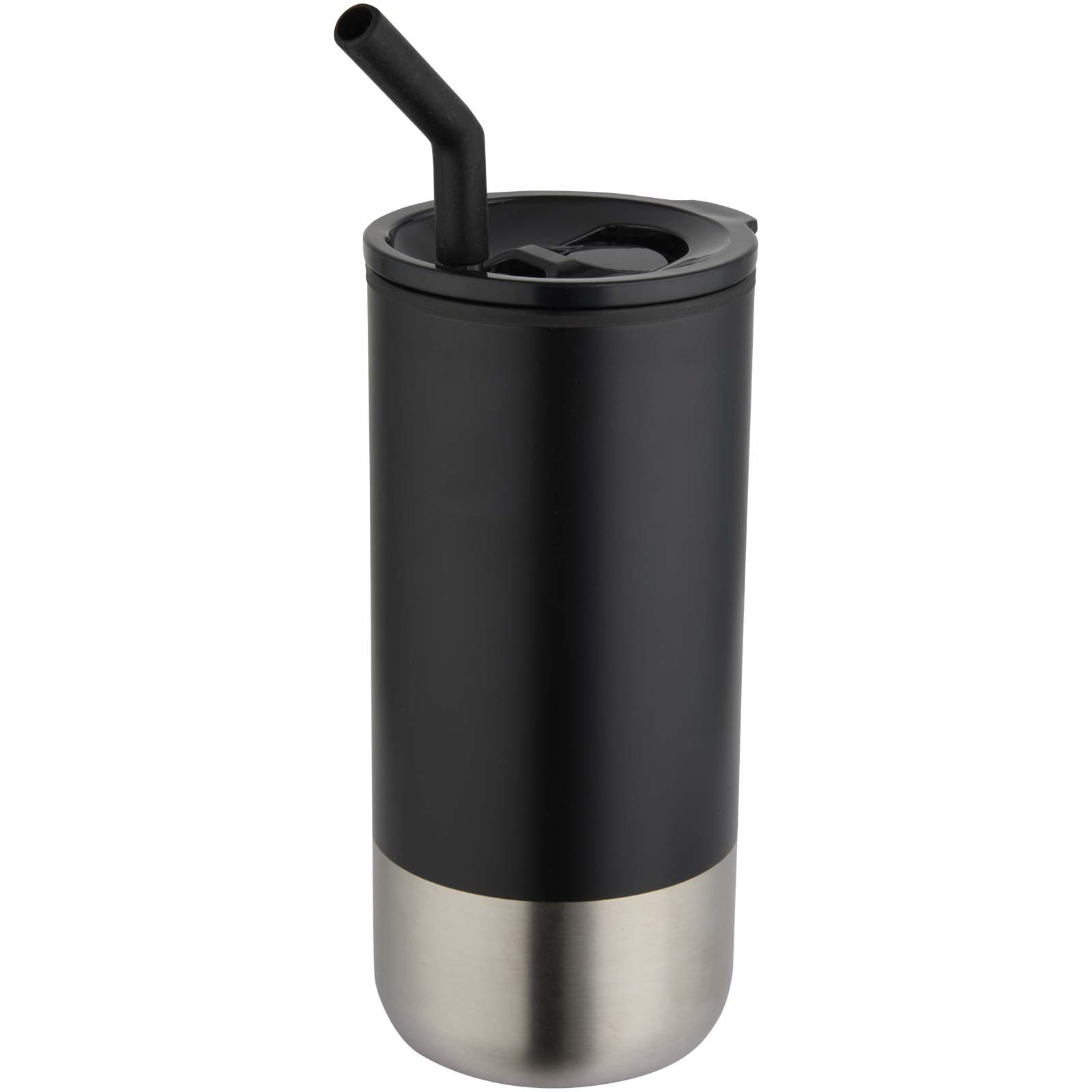 Grayson 480 ml RCS recycelter Isolierbecher mit Trinkhalm schwarz