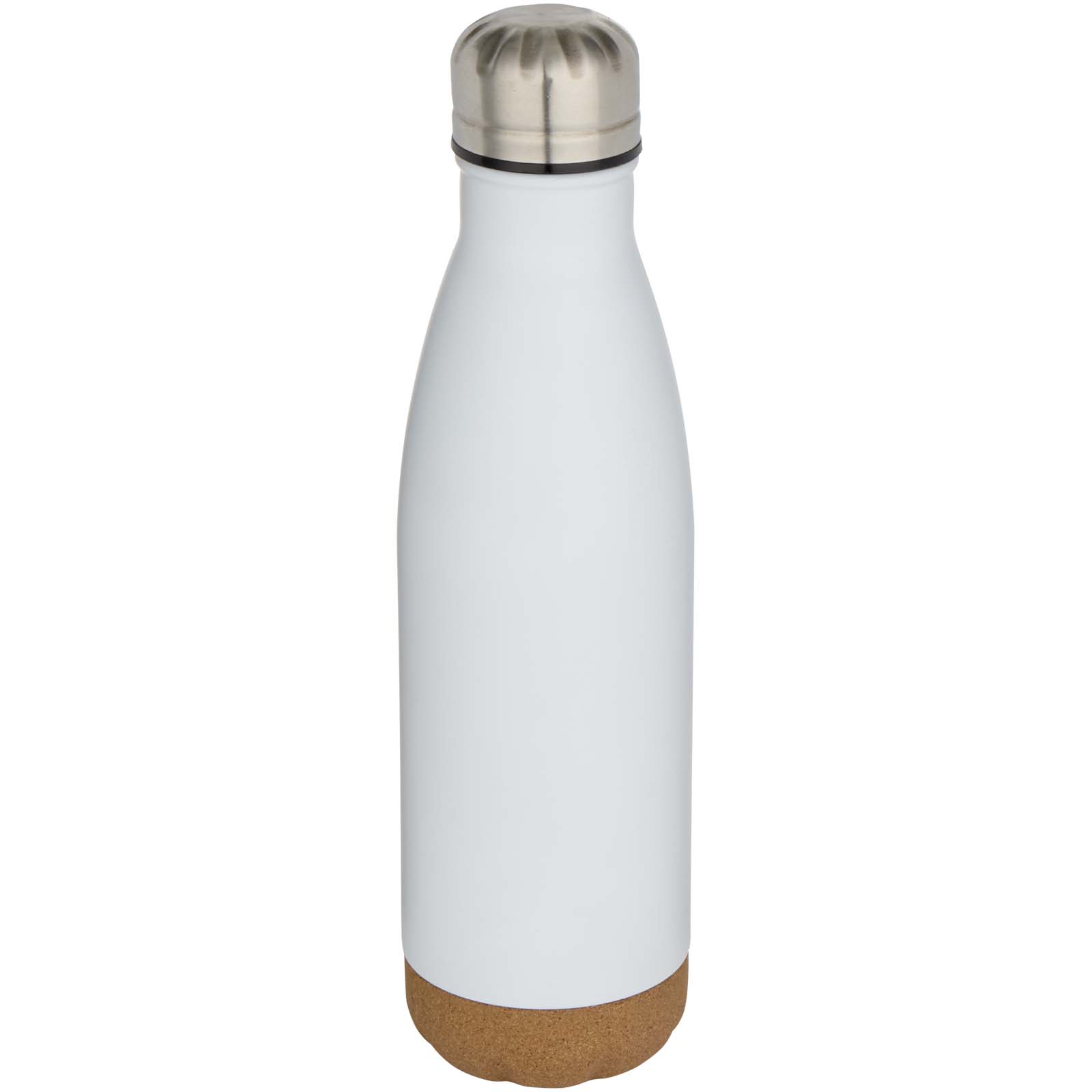 Cove 500 ml doppelwandige, vakuumisolierte Trinkflasche aus Edelstahl mit Korkdetails weiss