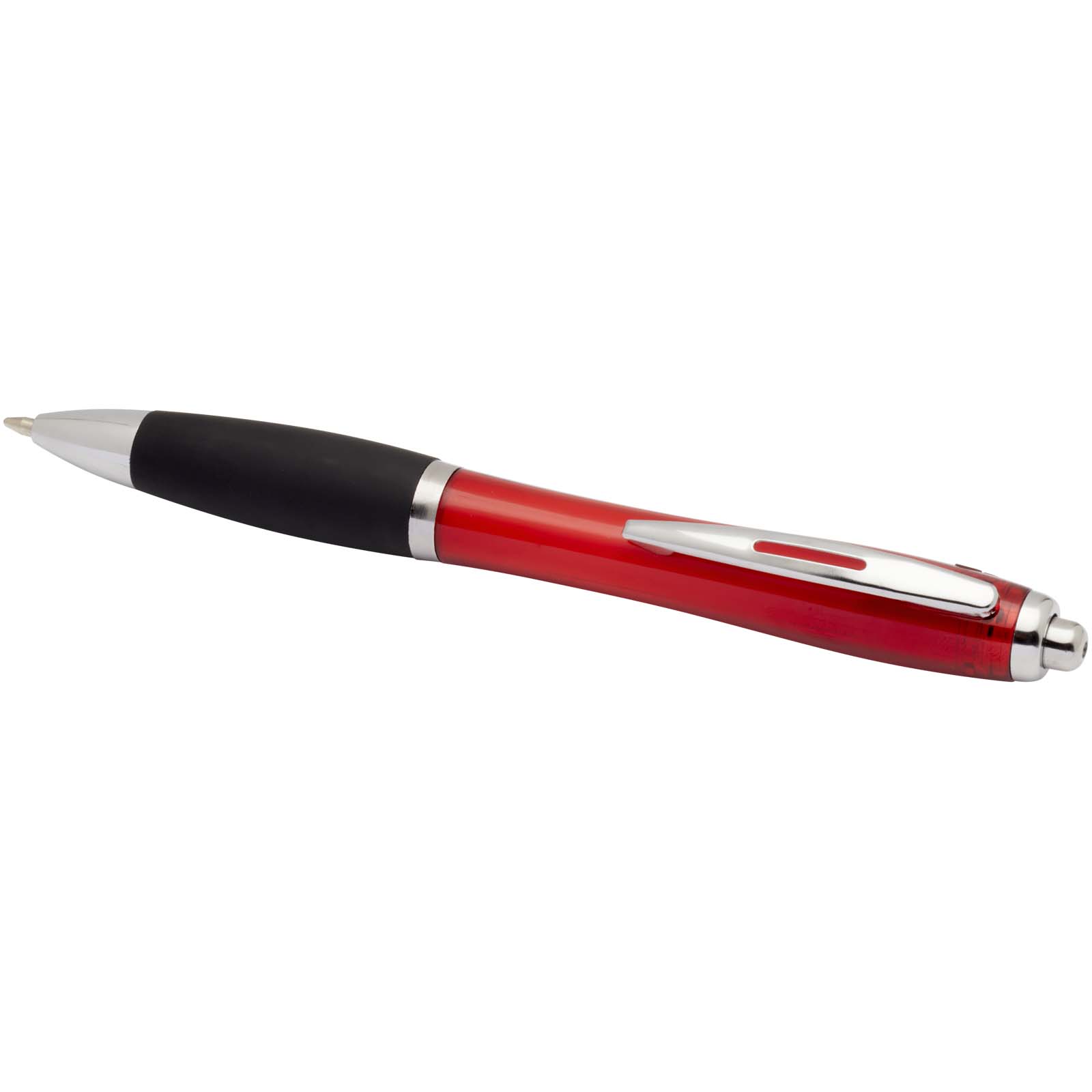 Nash RCS Kugelschreiber aus recyceltem Kunststoff mit farbigem Schaft und schwarzem Griff (schwarze Tinte) rot