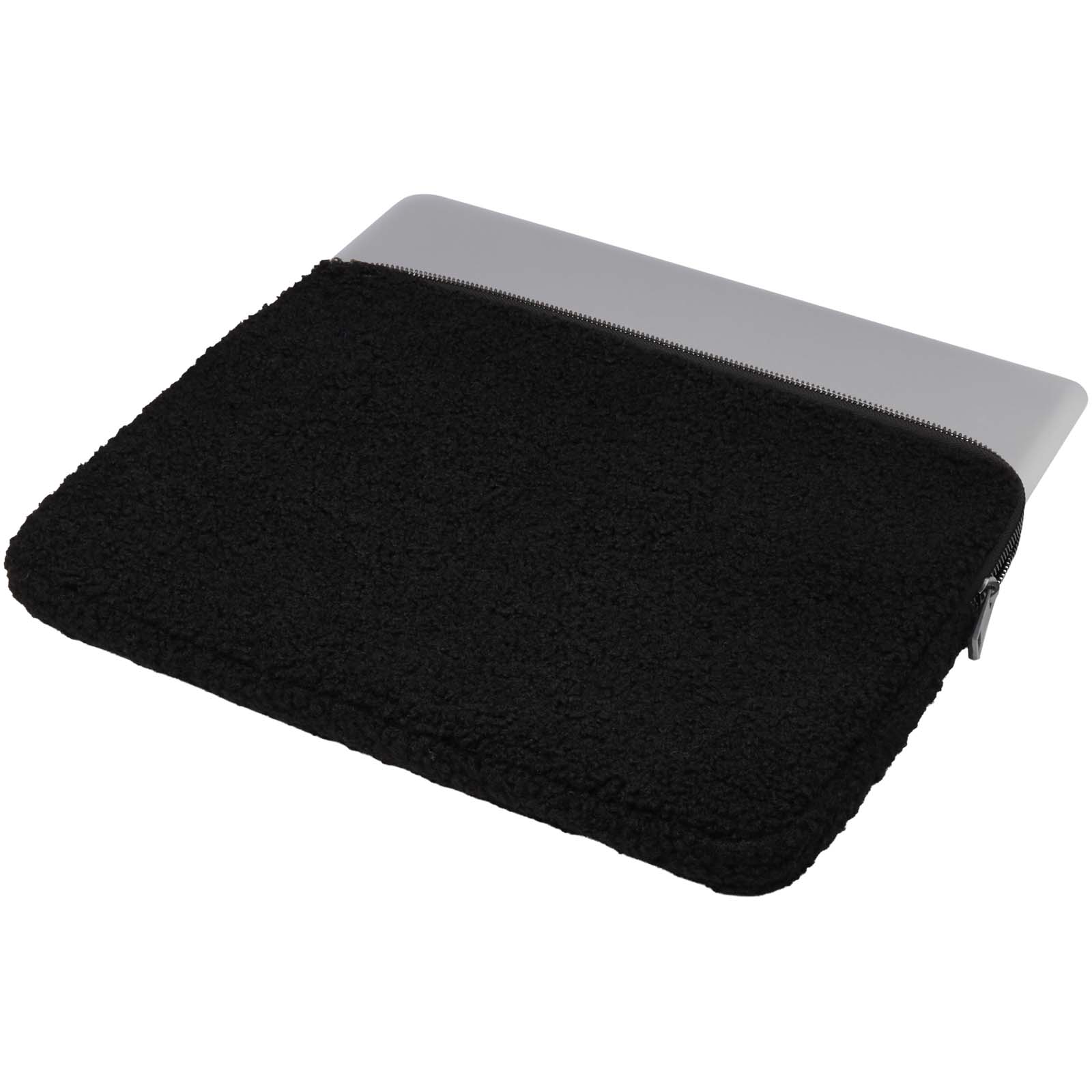 Bear 13" GRS-recycelte Sherpa Laptophülle 2 L schwarz