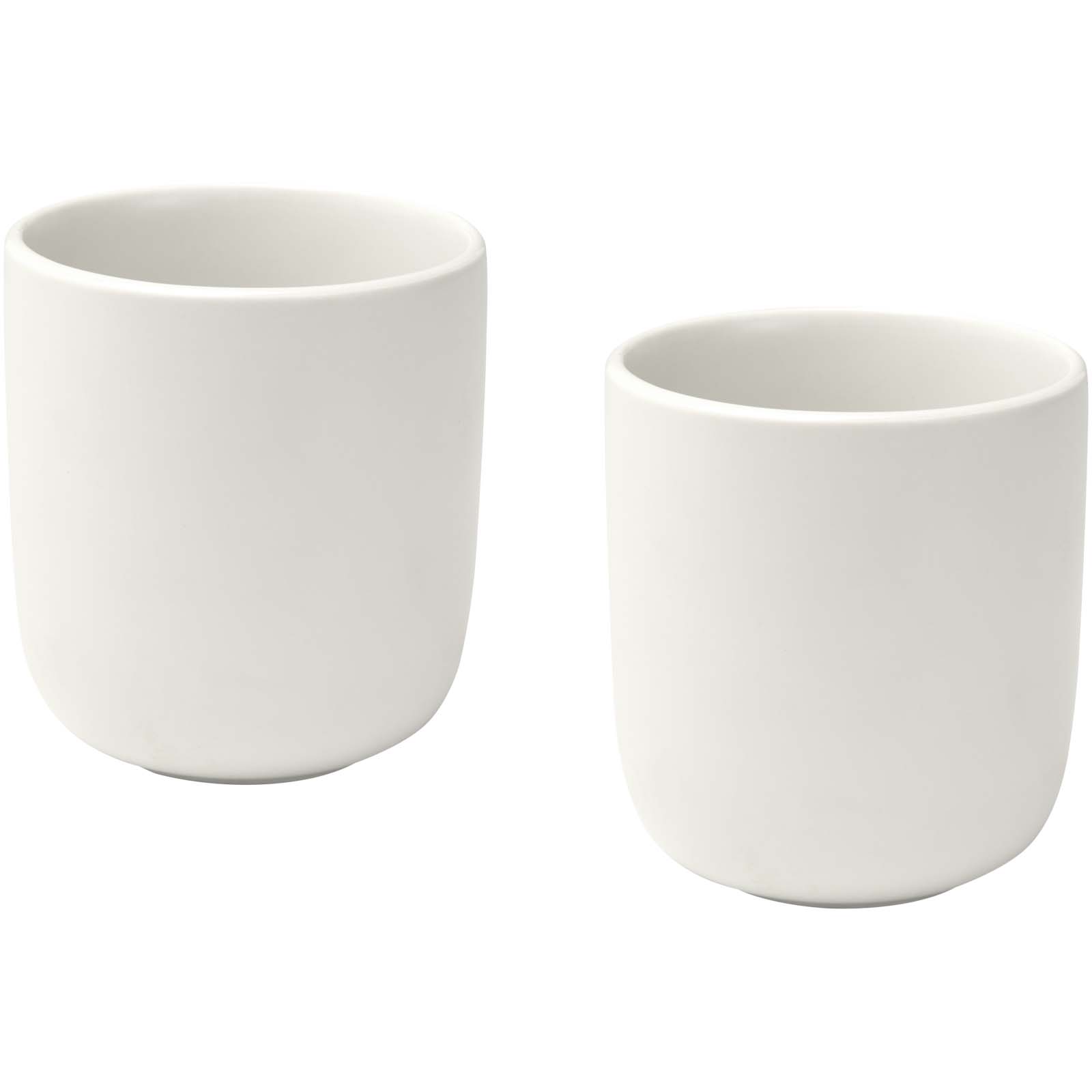 Male 200 ml Keramiktassen – 2er-Set, matt weiss