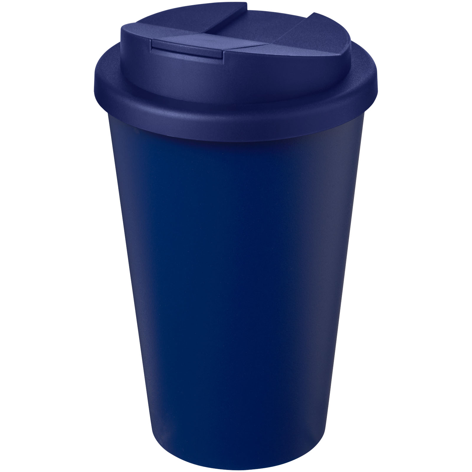 Americano® Eco 350 ml recycelter Becher mit auslaufsicherem Deckel blau