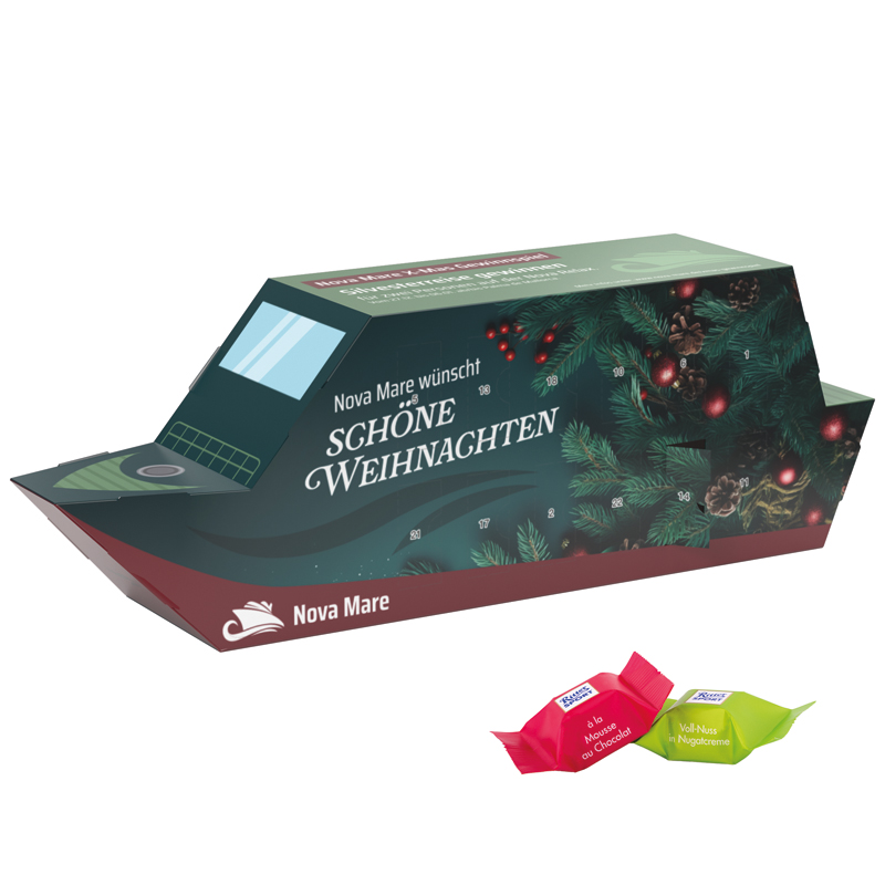 Adventskalender Schiff, Lindt Schokotäfelchen