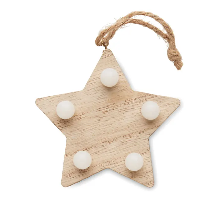 Anhänger aus Holz mit LED