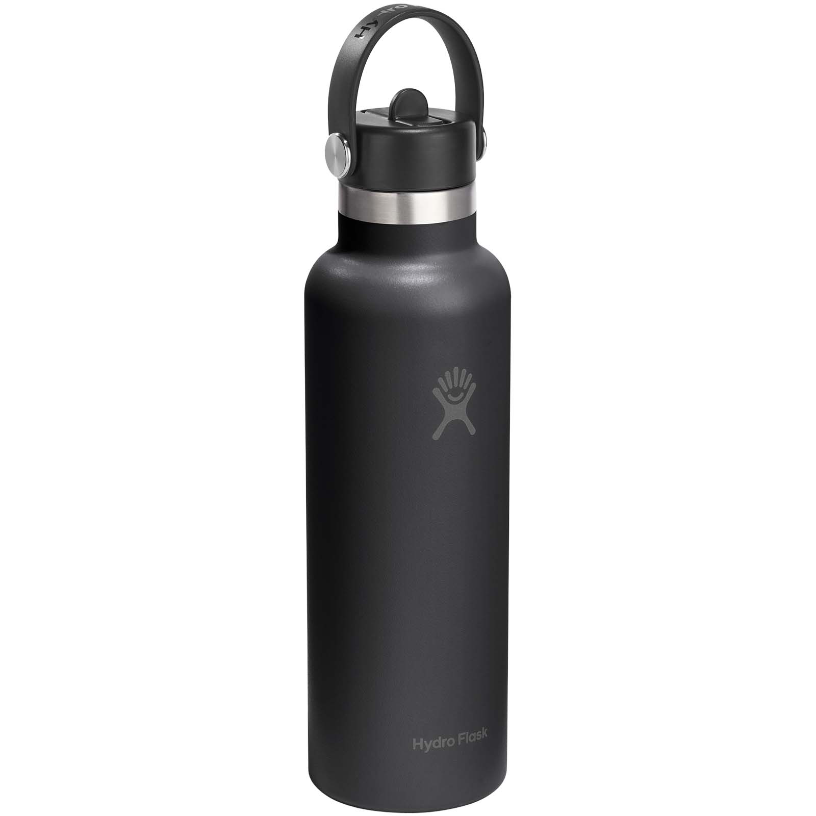 Hydra Flask Standard Mouth 621 ml isolierte Edelstahl-Trinkflasche schwarz
