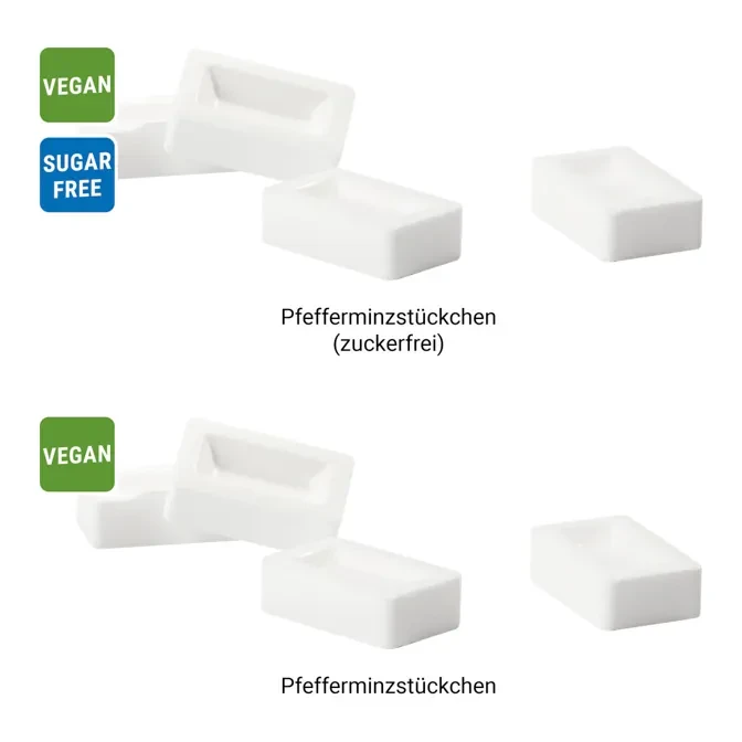 Pfefferminzriegel, 1 Riegel mit 12 Pfefferminzstückchen