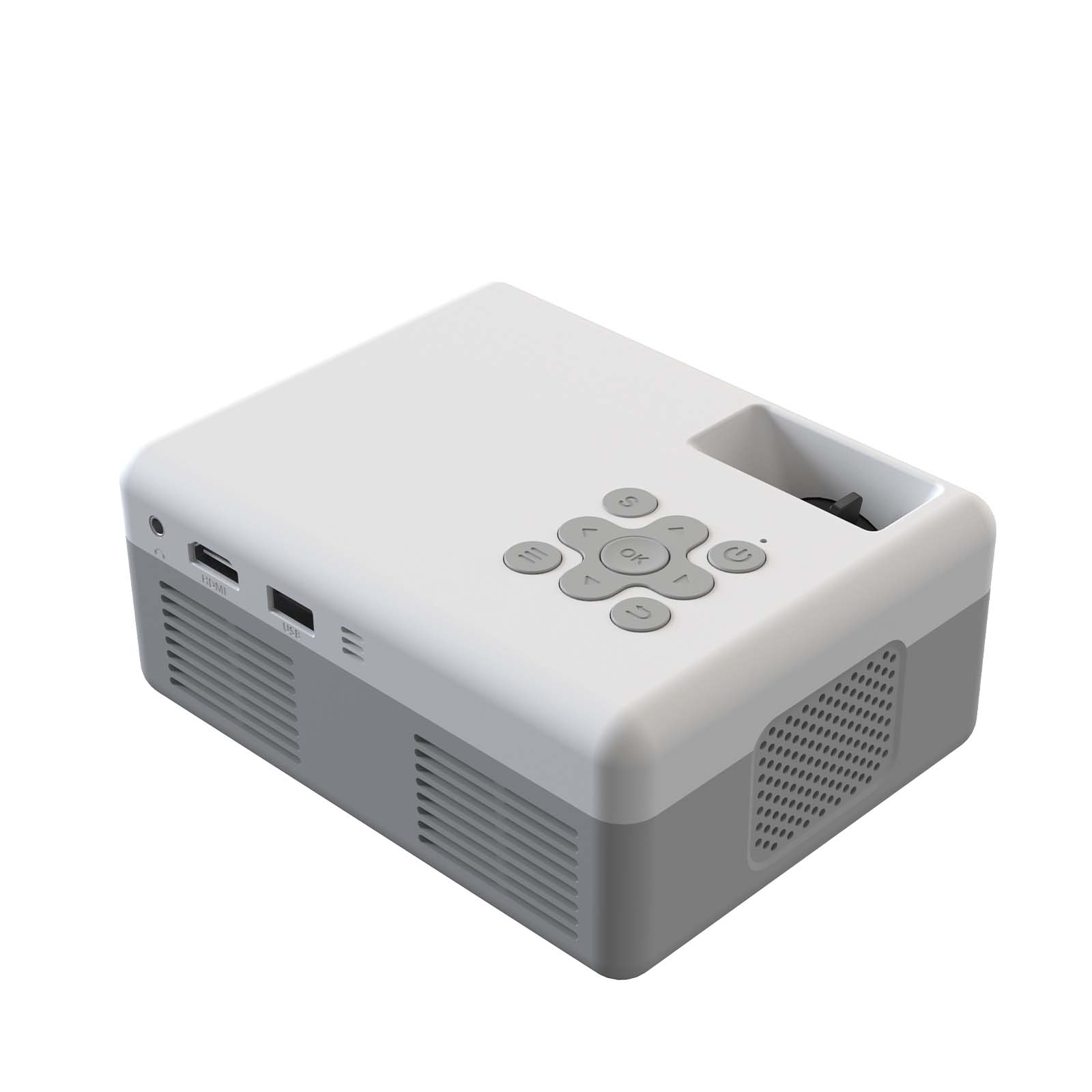 Prixton Mini Pro Cinema Beamer grau, weiss