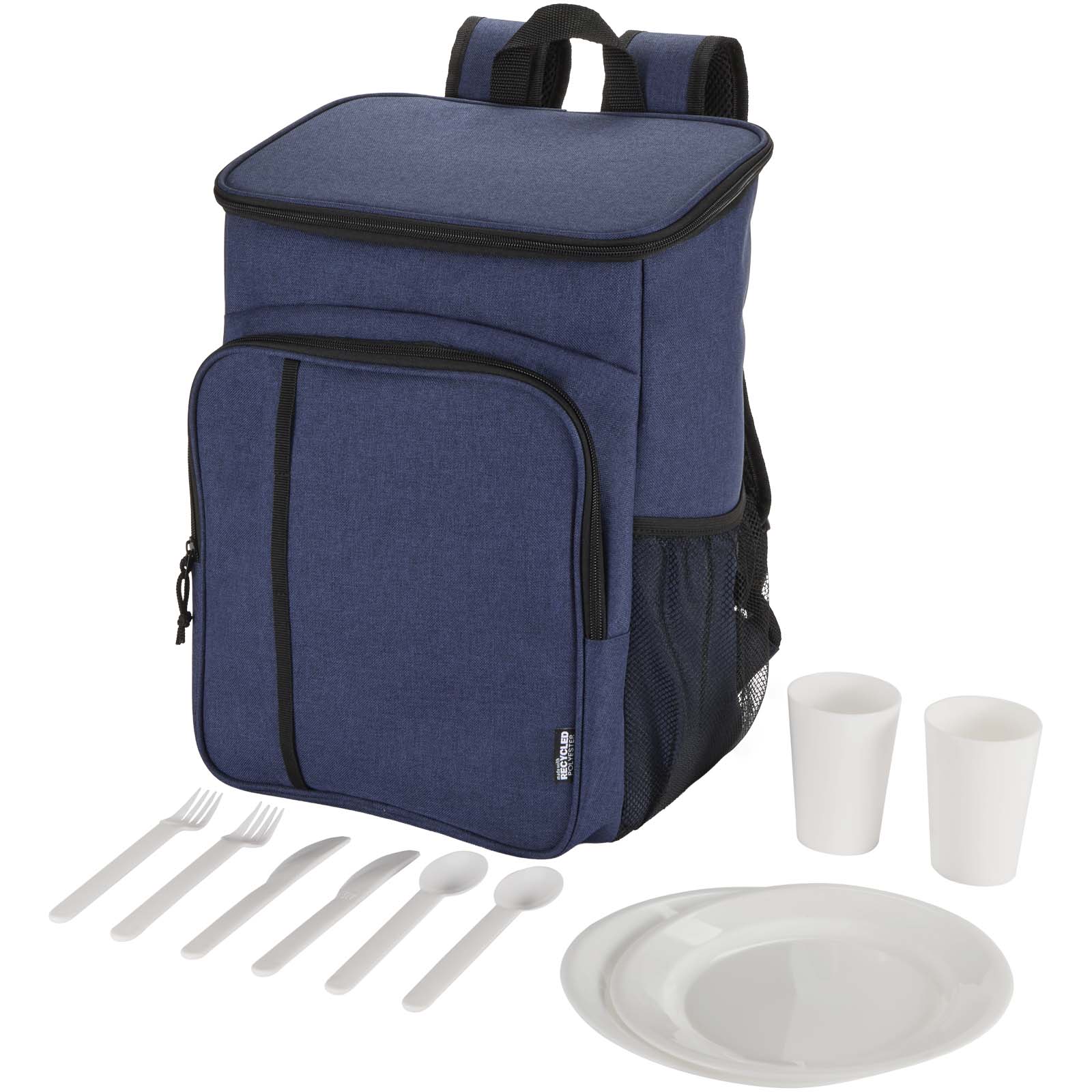 Tundra GRS recycelter Picknickkühlrucksack mit Besteckset 20L heather navy