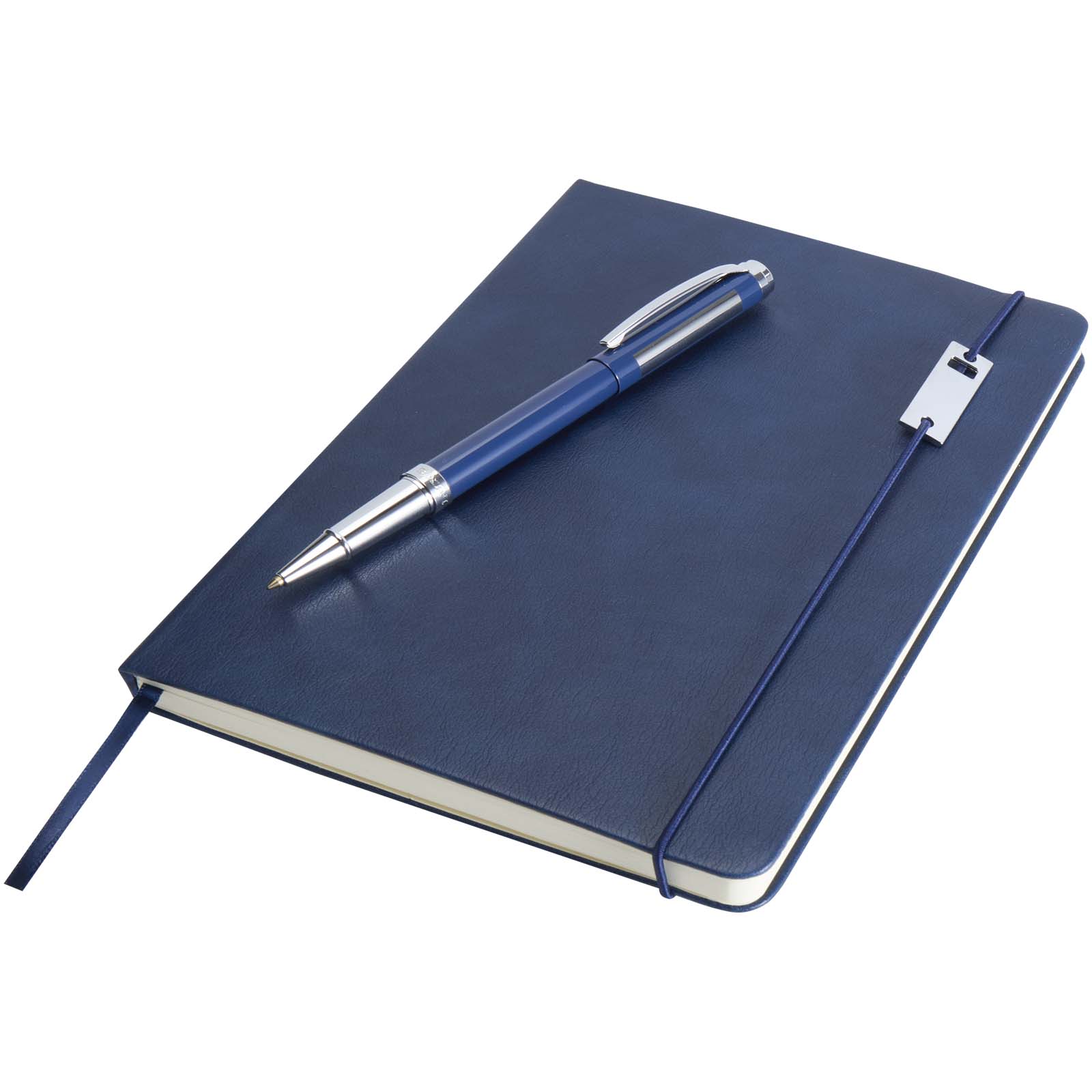 Legato Elegance A5 Hardcover Notizbuch mit Tintenroller Set Ozeanblau, Ozeanblau