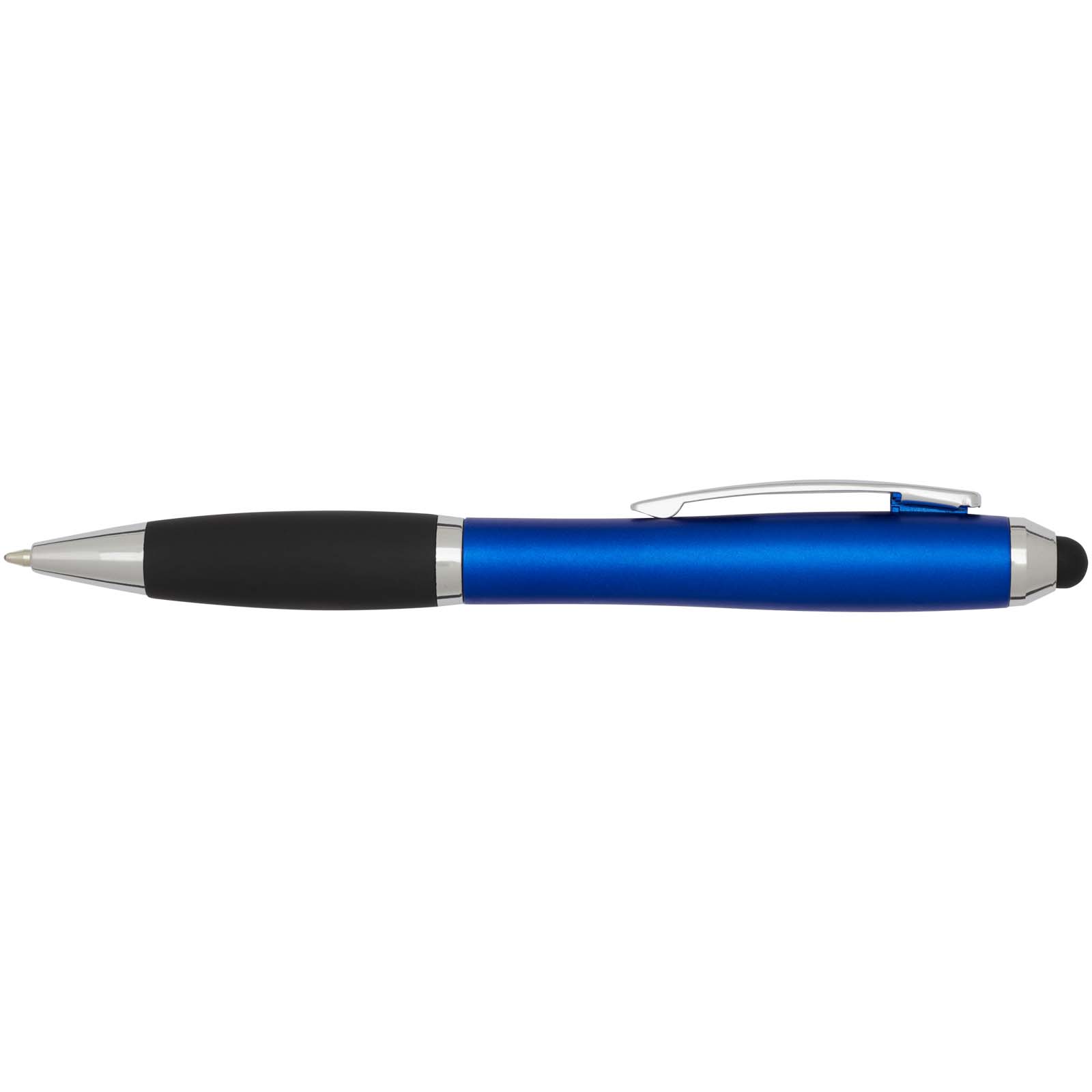 Nash RCS Stylus Kugelschreiber aus recyceltem Kunststoff mit farbigem Schaft und schwarzem Griff (blaue Tinte) royalblau