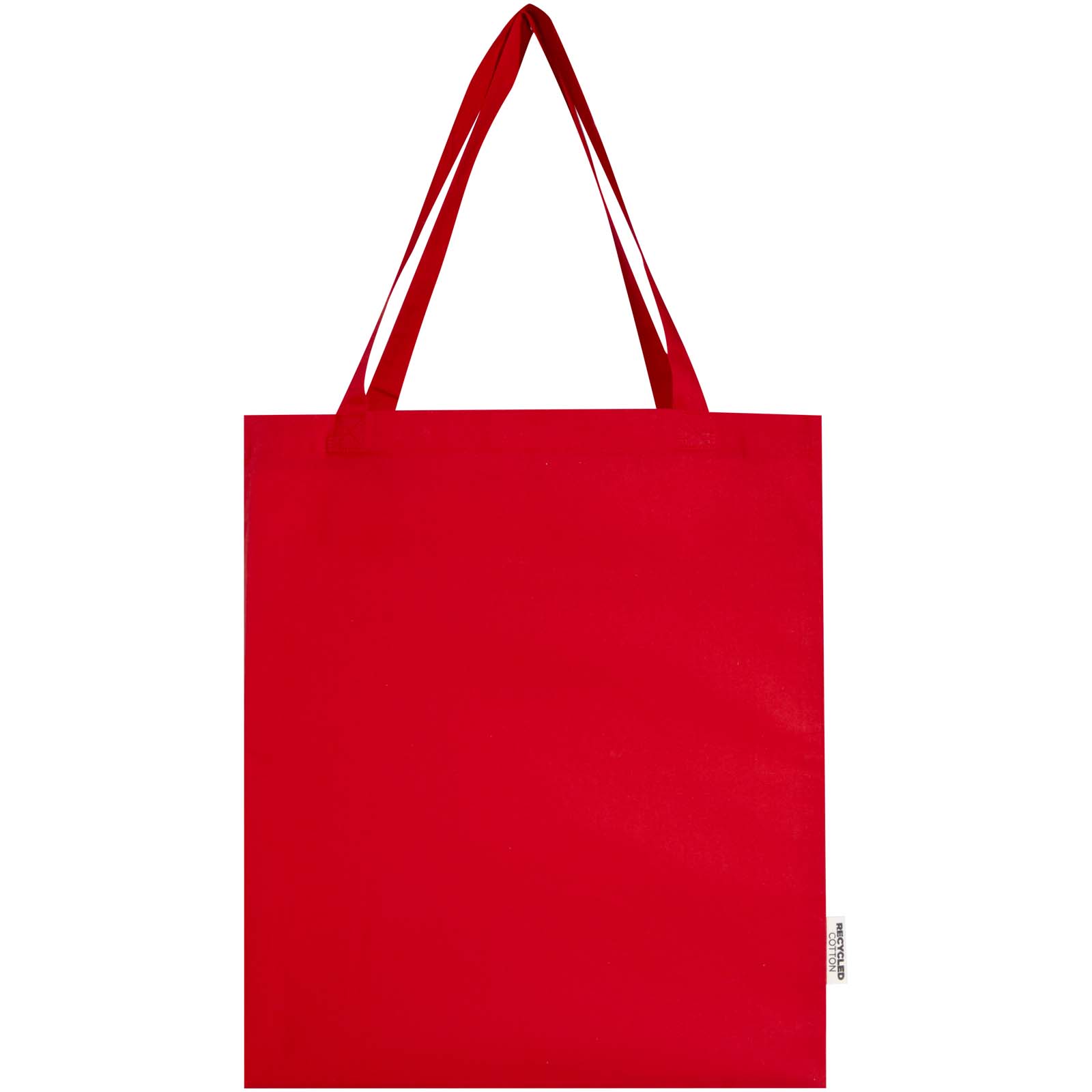 Madras 140 g/m² Baumwoll Tragetasche mit Seitenfalten aus GRS recycelter Baumwolle 12L rot