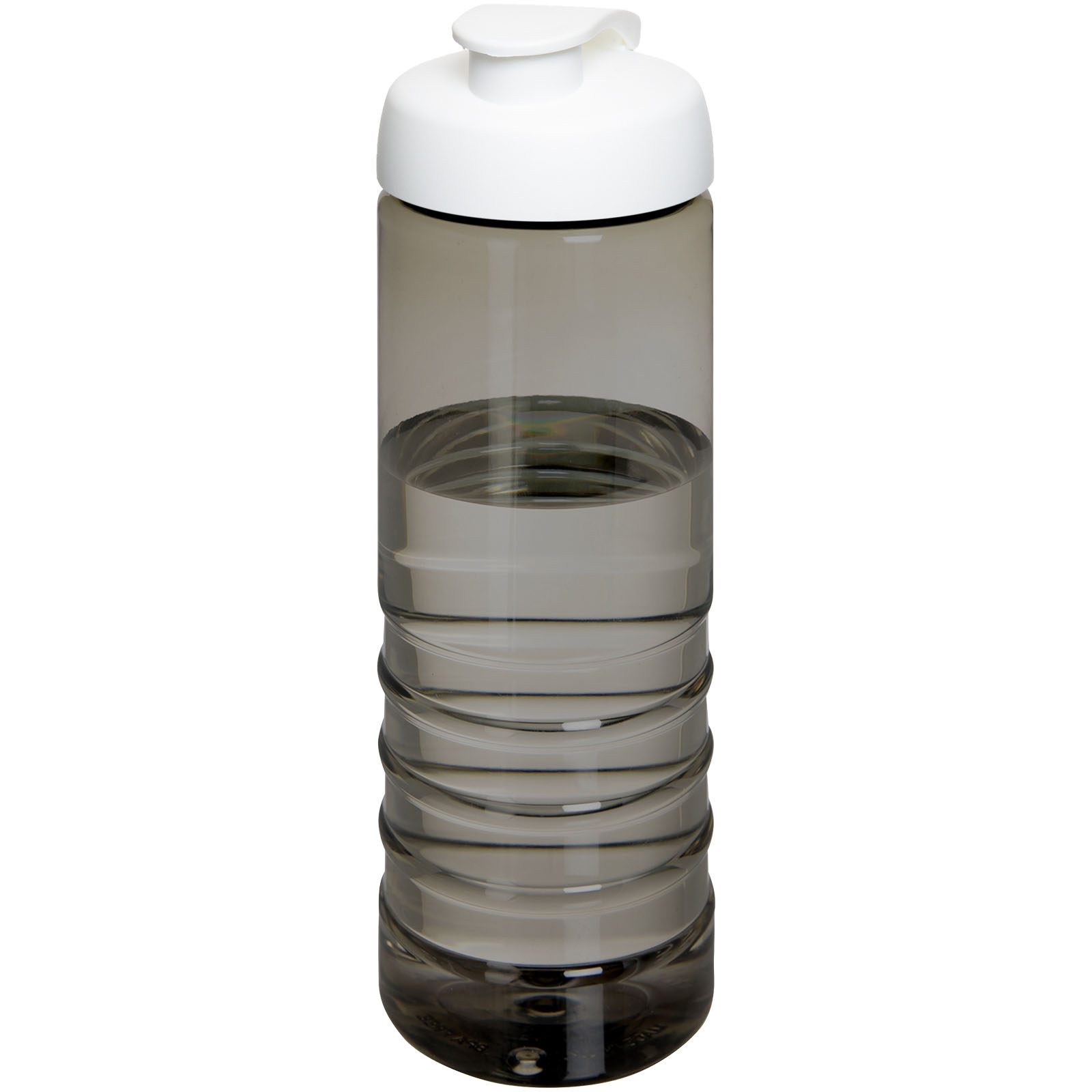 H2O Active® Eco Treble 750 ml Sportflasche mit Stülpdeckel kohle, weiss