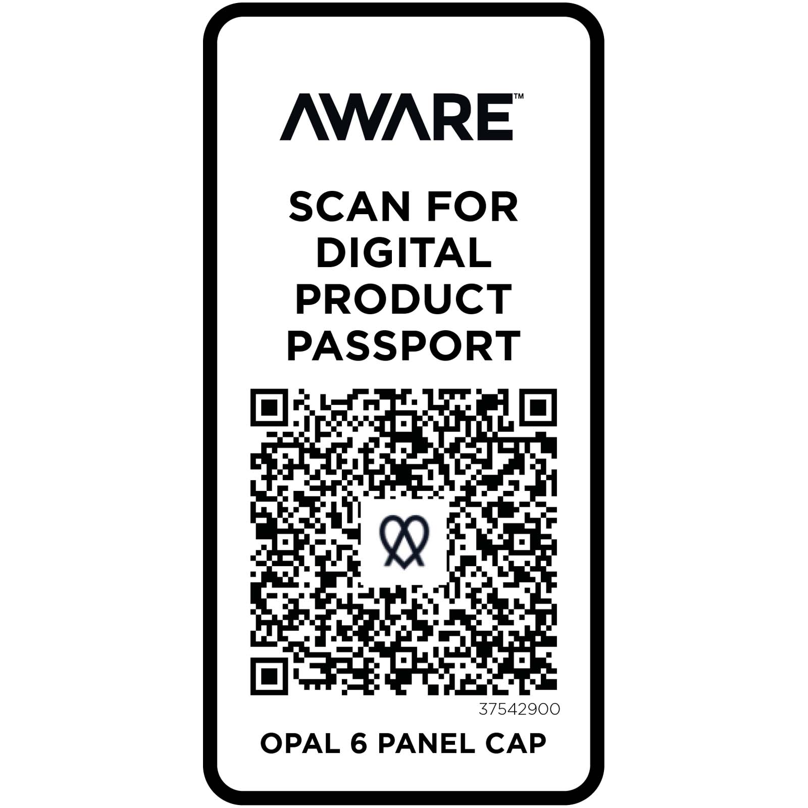 Opal 240 g/m² 6 Segmenten Aware™ recycelte Kappe schwarz
