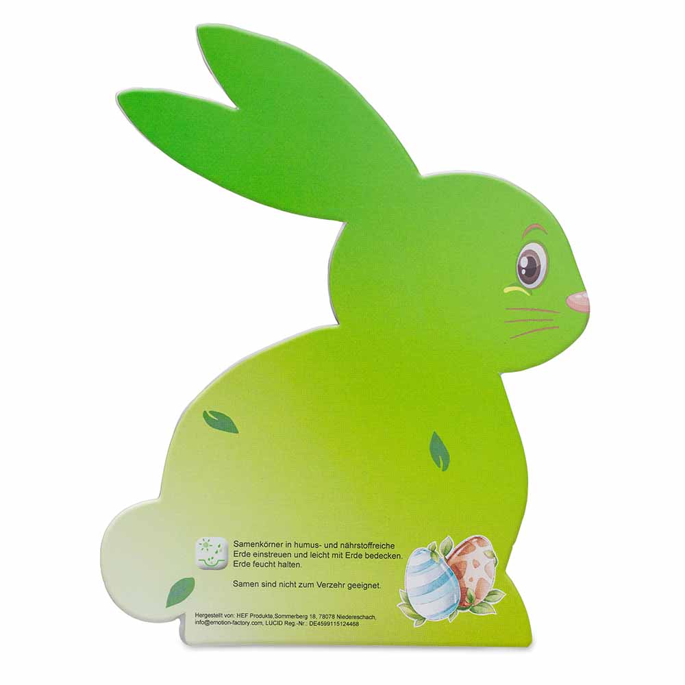 Klappkärtchen Osterhase - Druck individuell 4/4-c
