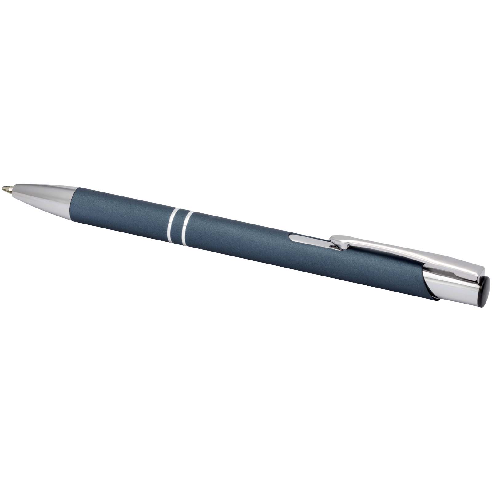 Moneta Soft Touch Druckkugelschreiber (schwarze Mine) hale blau