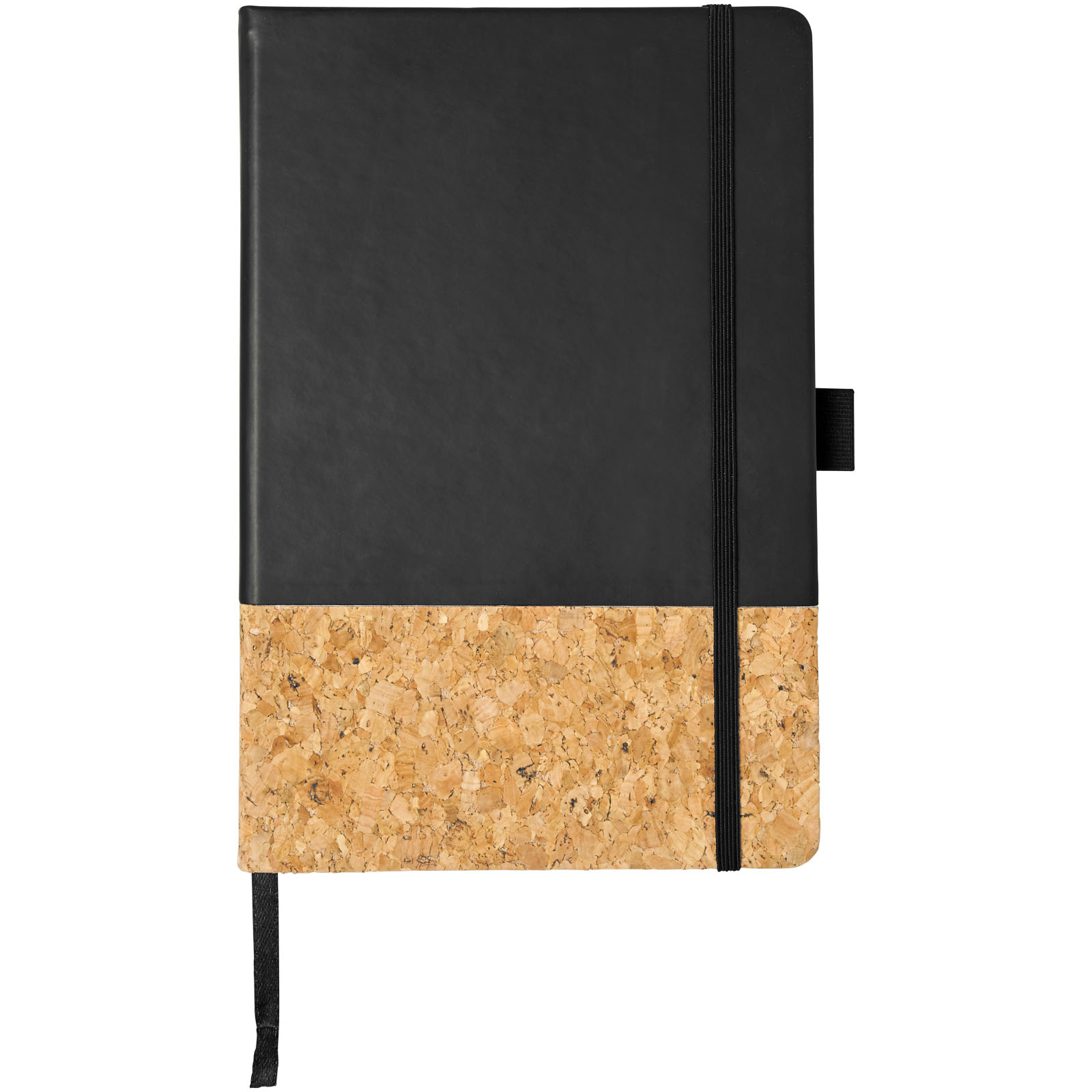 Evora A5 Notizbuch Thermo PU mit Kork schwarz