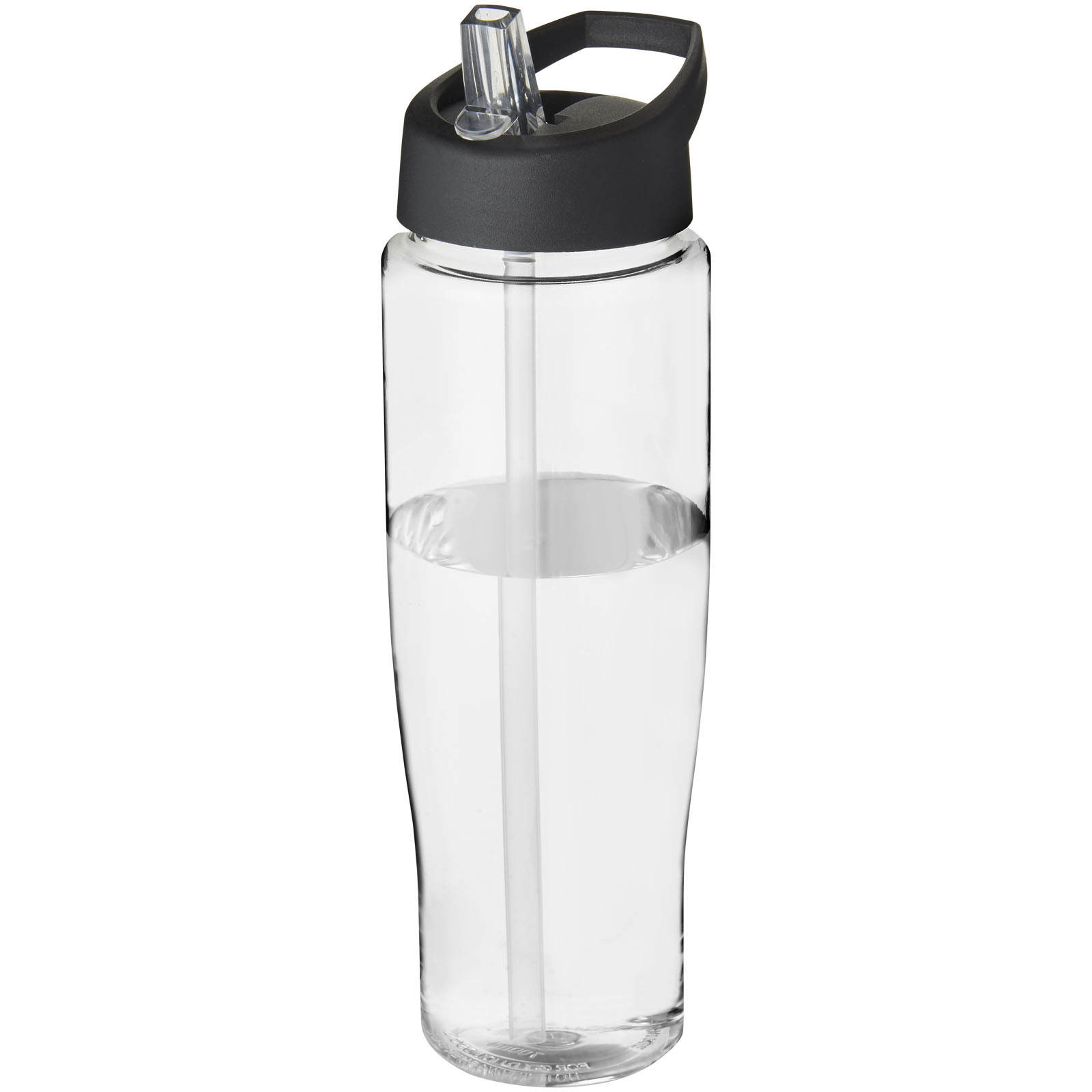 H2O Active® Tempo 700 ml Sportflasche mit Ausgussdeckel transparent, schwarz
