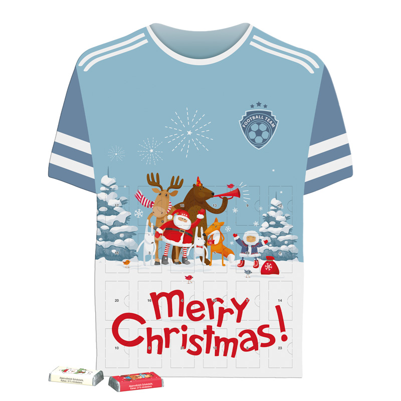 Shape Adventskalender Trikot, Sarotti Schokoladen-Täfelchen