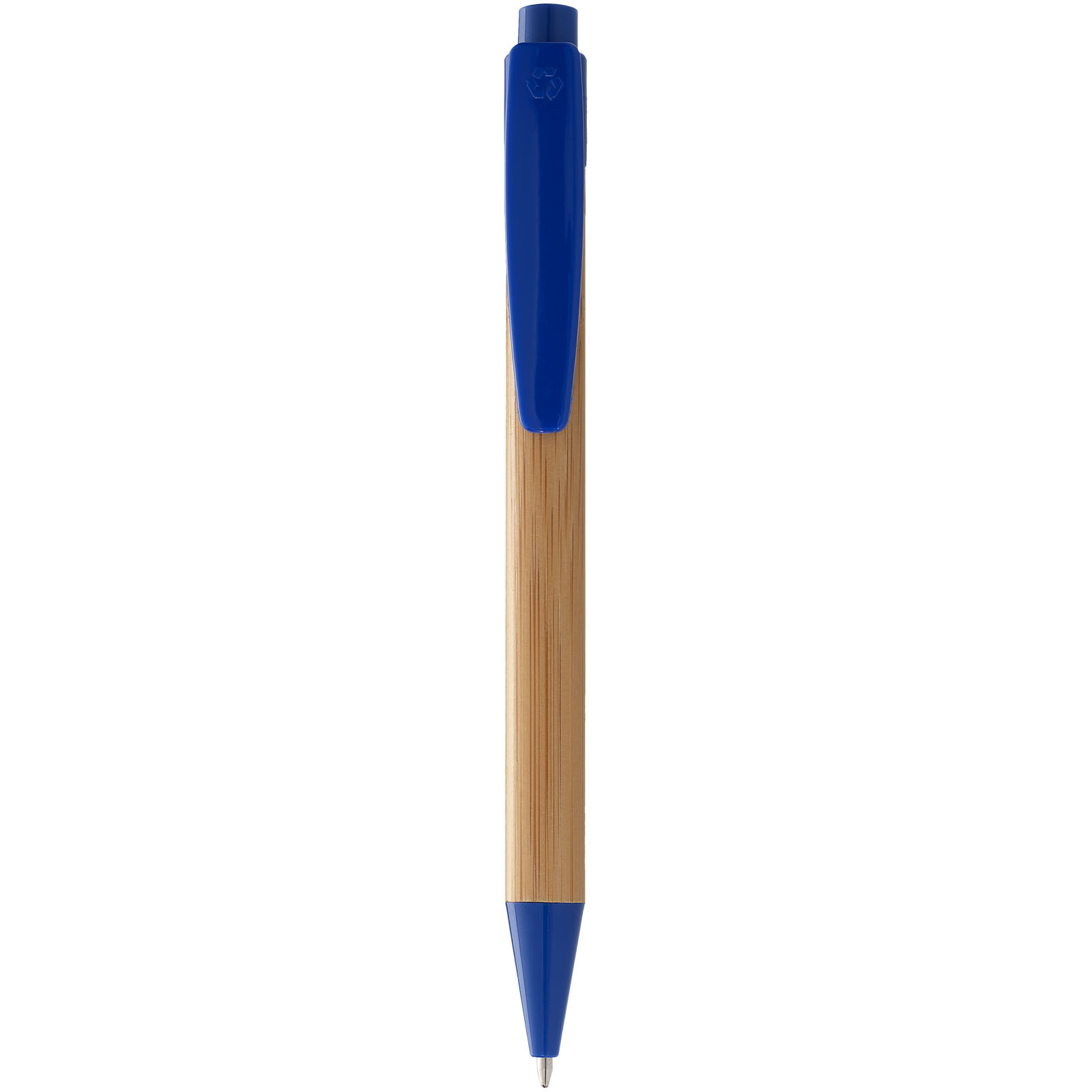 Borneo Bambus Kugelschreiber (schwarze Mine) natur, royalblau