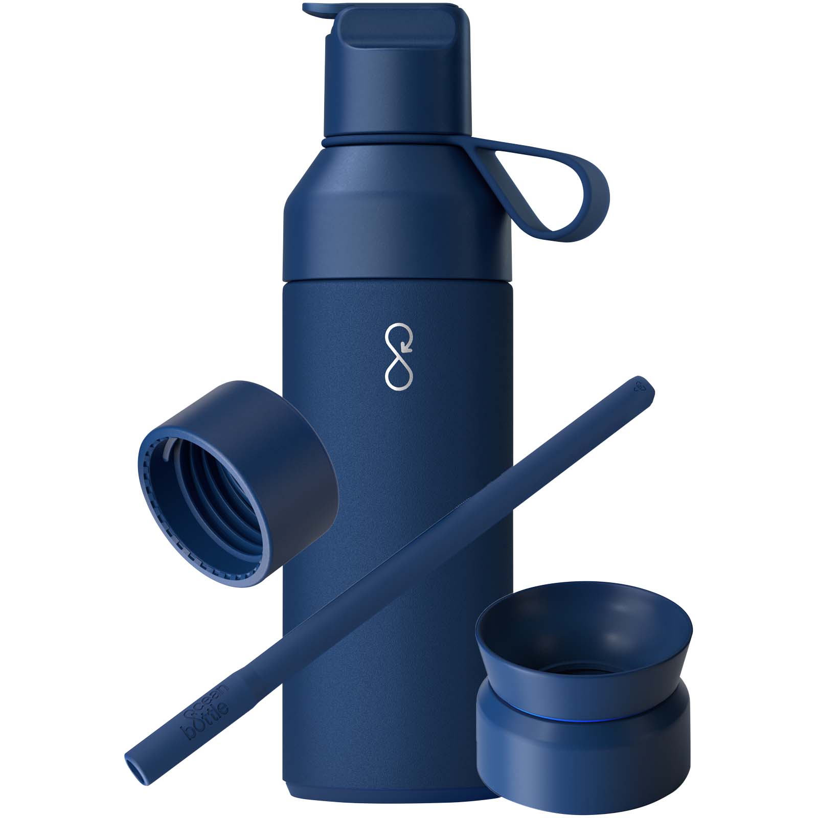 Ocean Bottle 500 ml 3 in 1 Set Ozeanblau