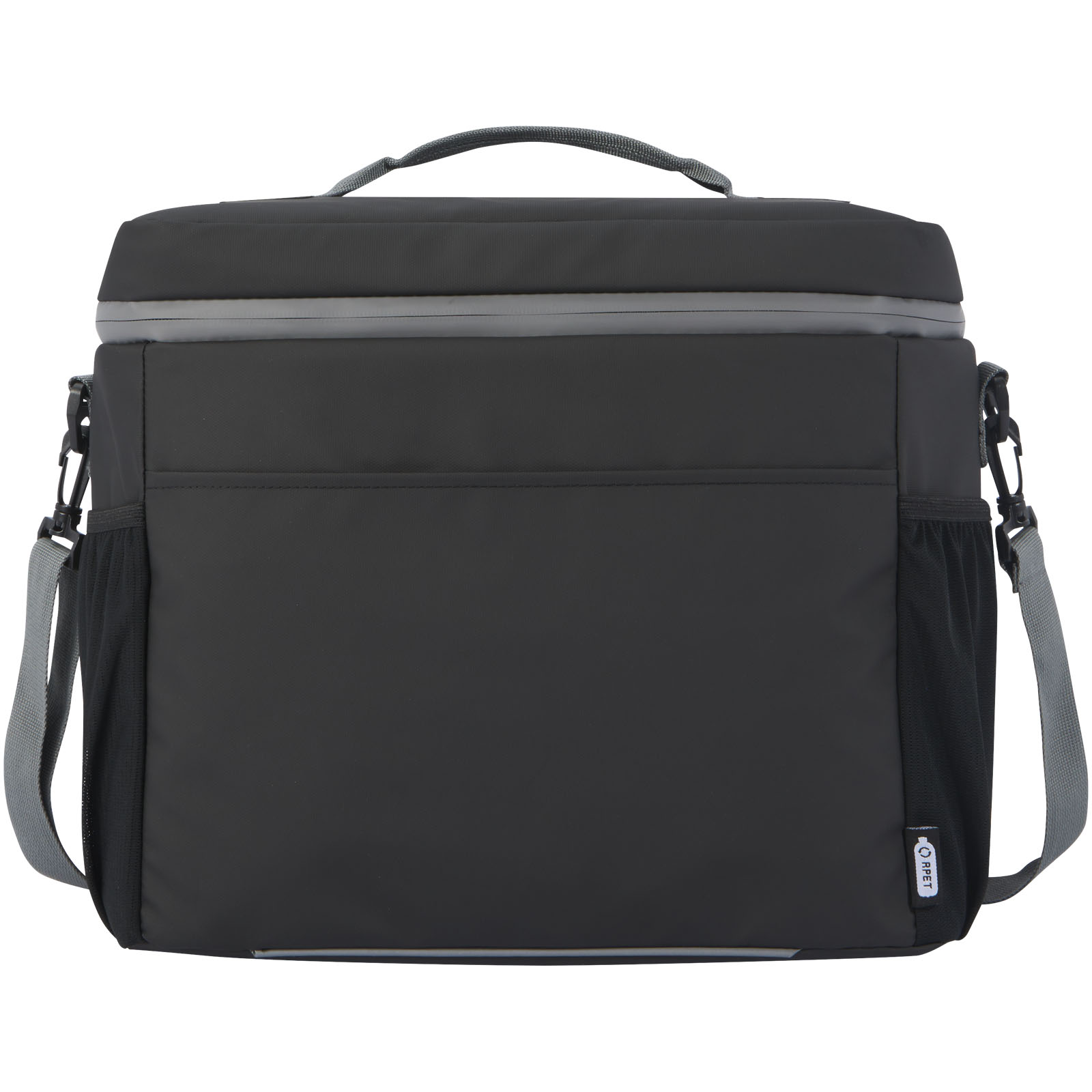 Aqua wasserabweisende Kühltasche für 20 Dosen aus GRS Recyclingmaterial 22 L schwarz