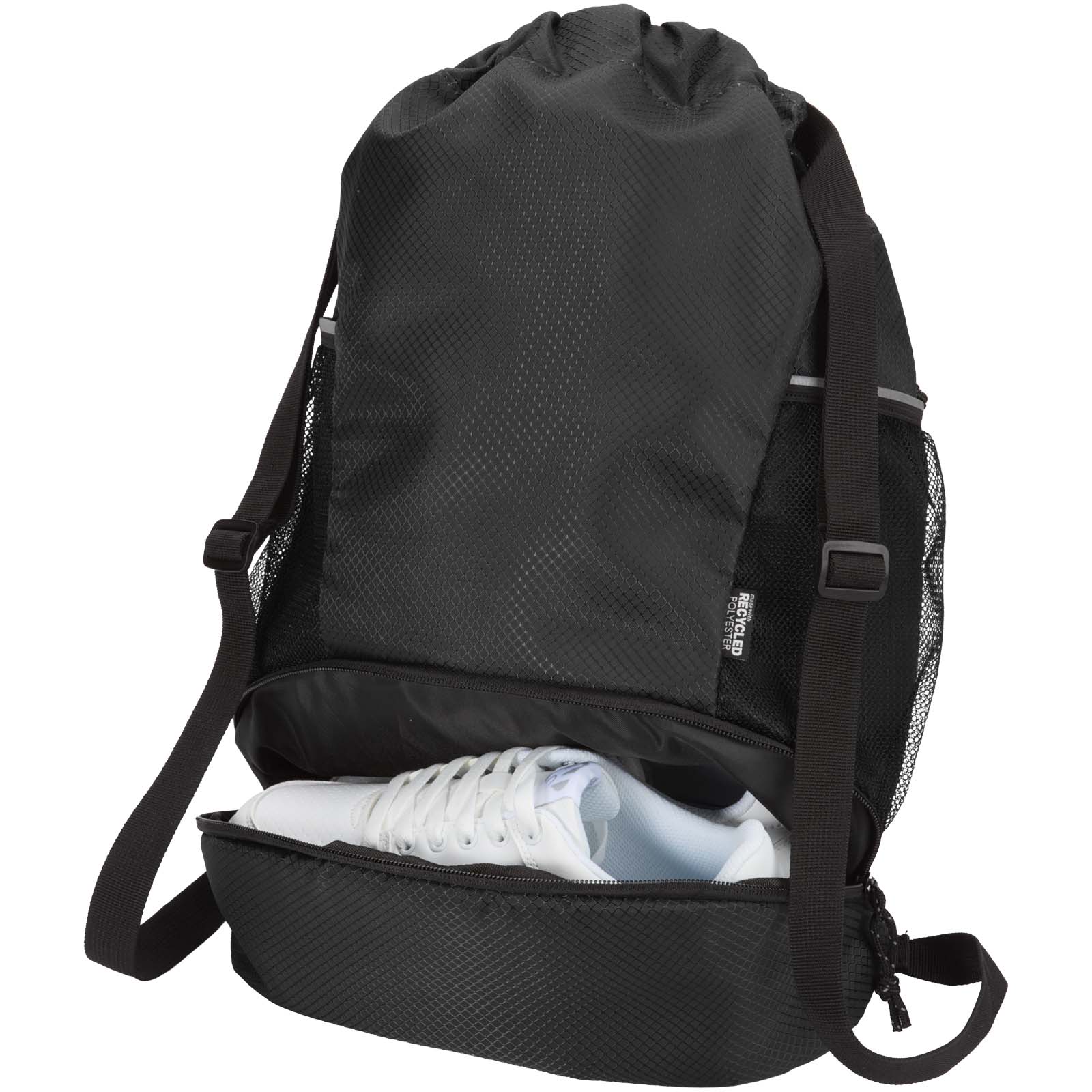 Varyon GRS-recycelter Sportbeutel mit Bodenfach 18 L schwarz