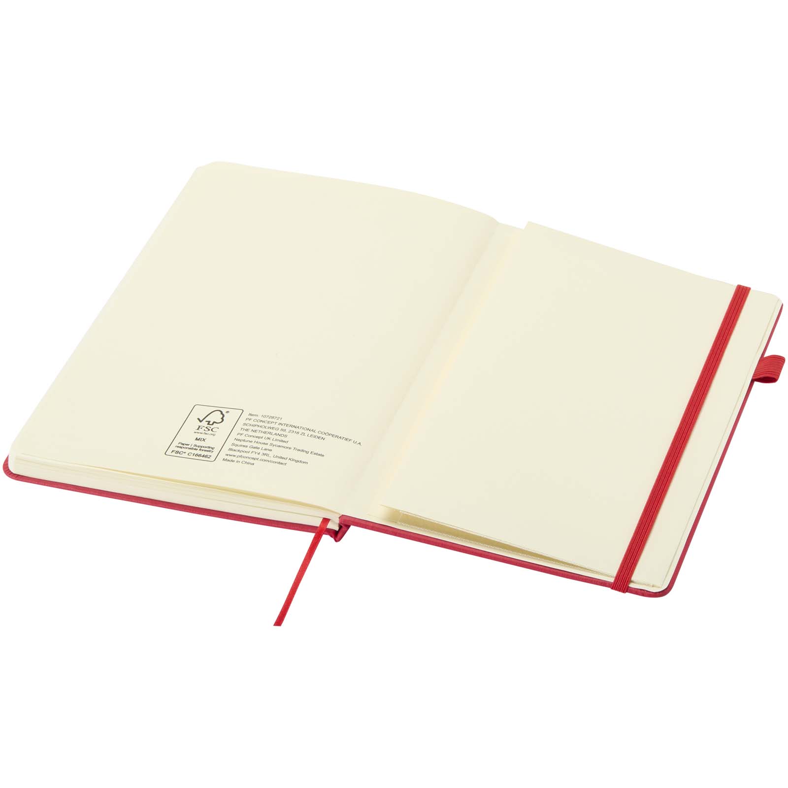 Liss A5 Hardcover Notizbuch aus recyceltem Kunststoff rot