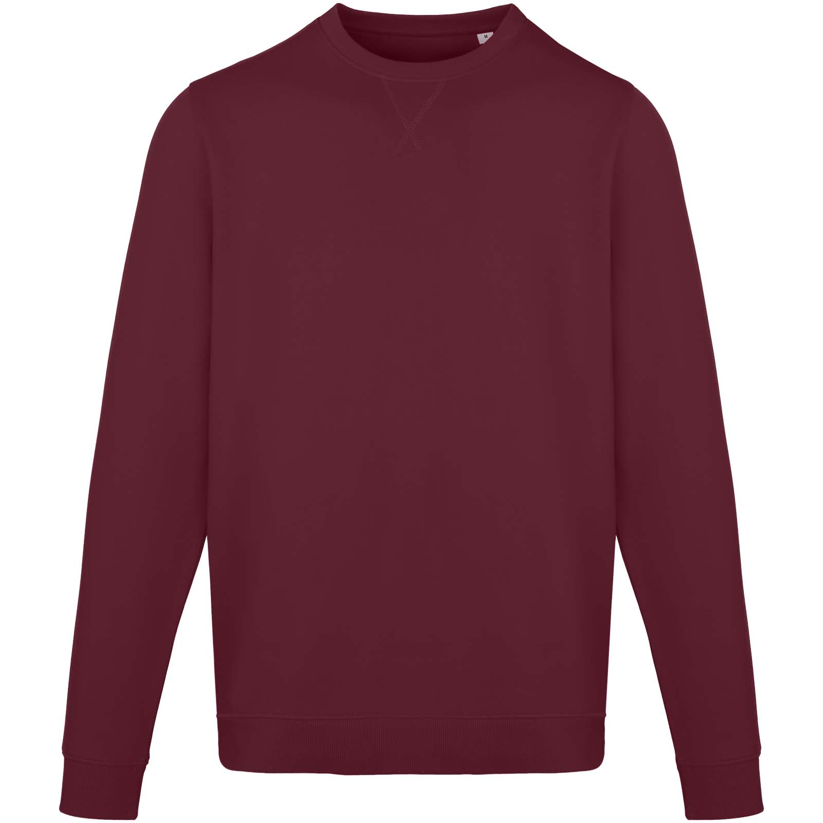 Jasper 280 g/m² Pullover mit Rundhalsausschnitt aus recycelter Bio Baumwolle (OCS), unisex Tiefes Burgunderrot