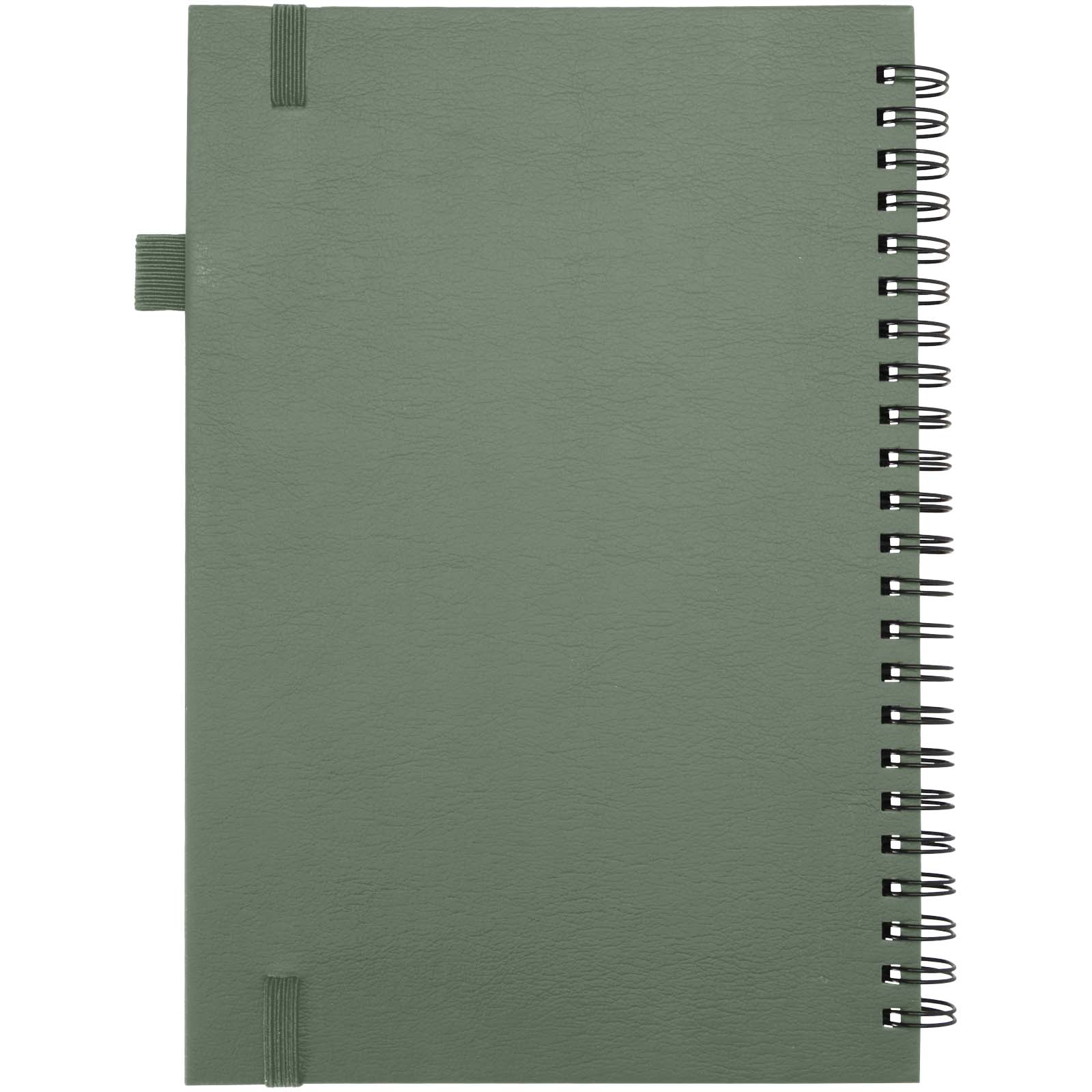 Liss A5 Hardcover Spiralnotizbuch aus recyceltem Kunststoff heather grün