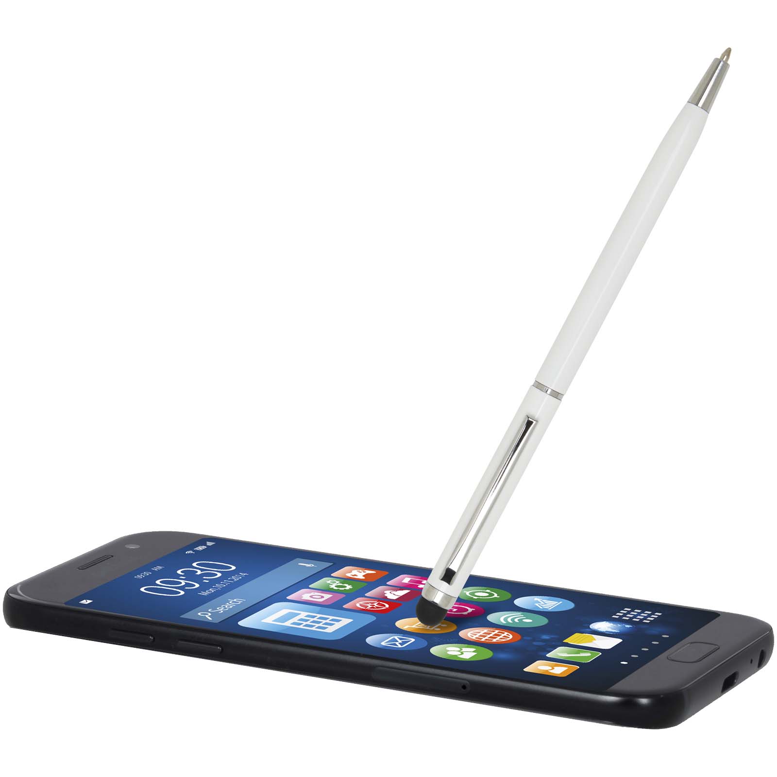 Ore Stylus Aluminium Kugelschreiber (blaue Mine) weiss