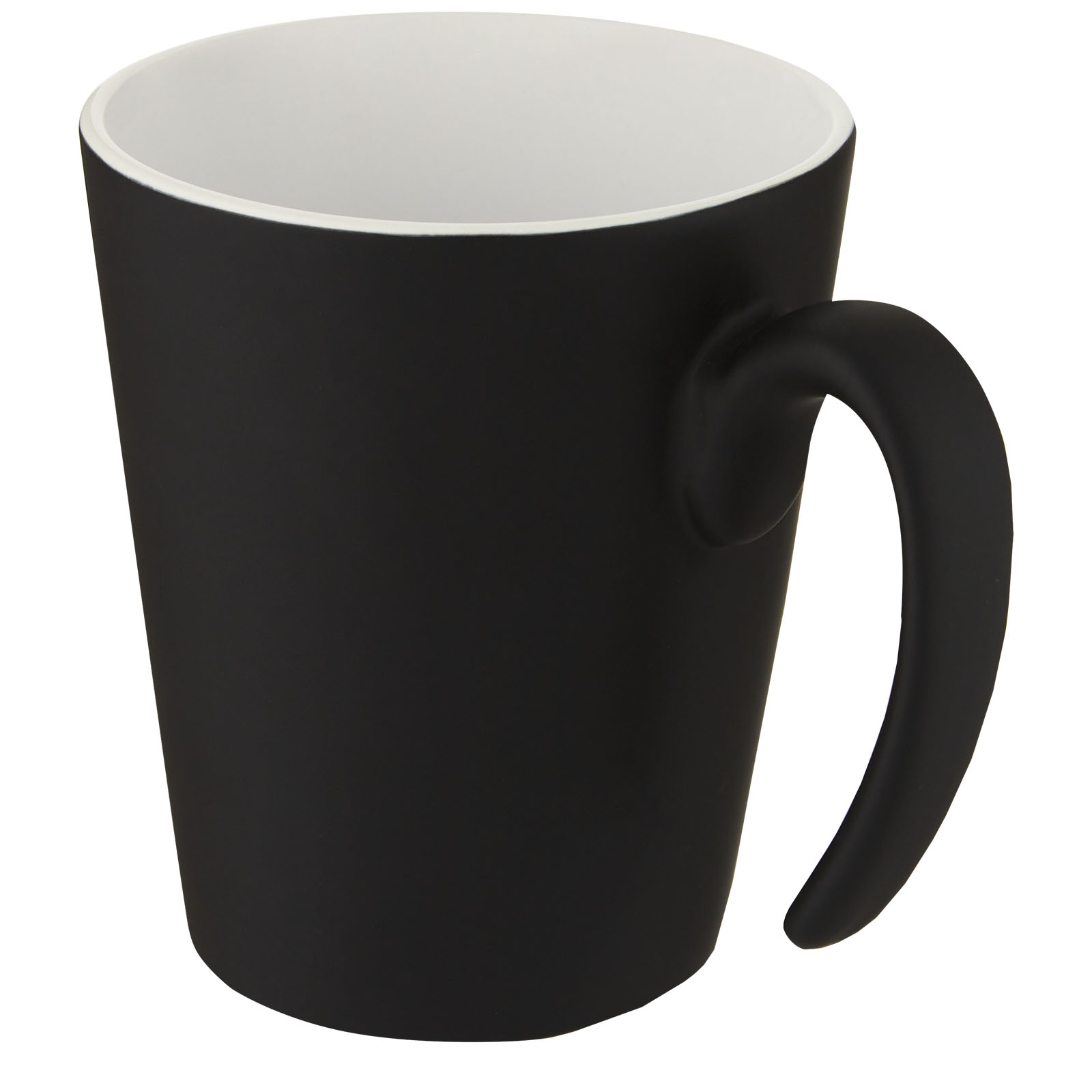 Oli 360 ml Keramikbecher mit Henkel weiss, schwarz