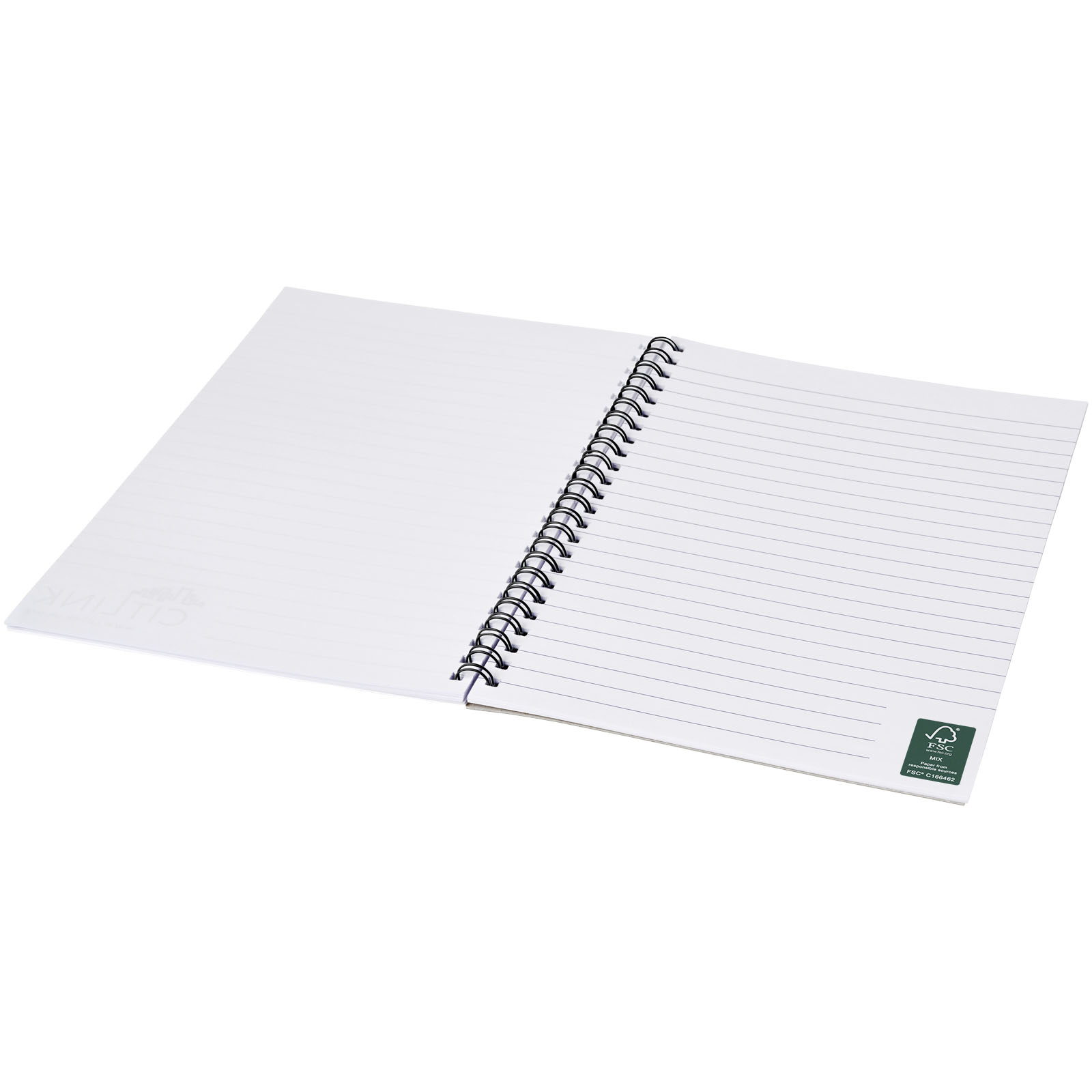 Desk-Mate® A5 Notizbuch mit Spiralbindung weiss, schwarz