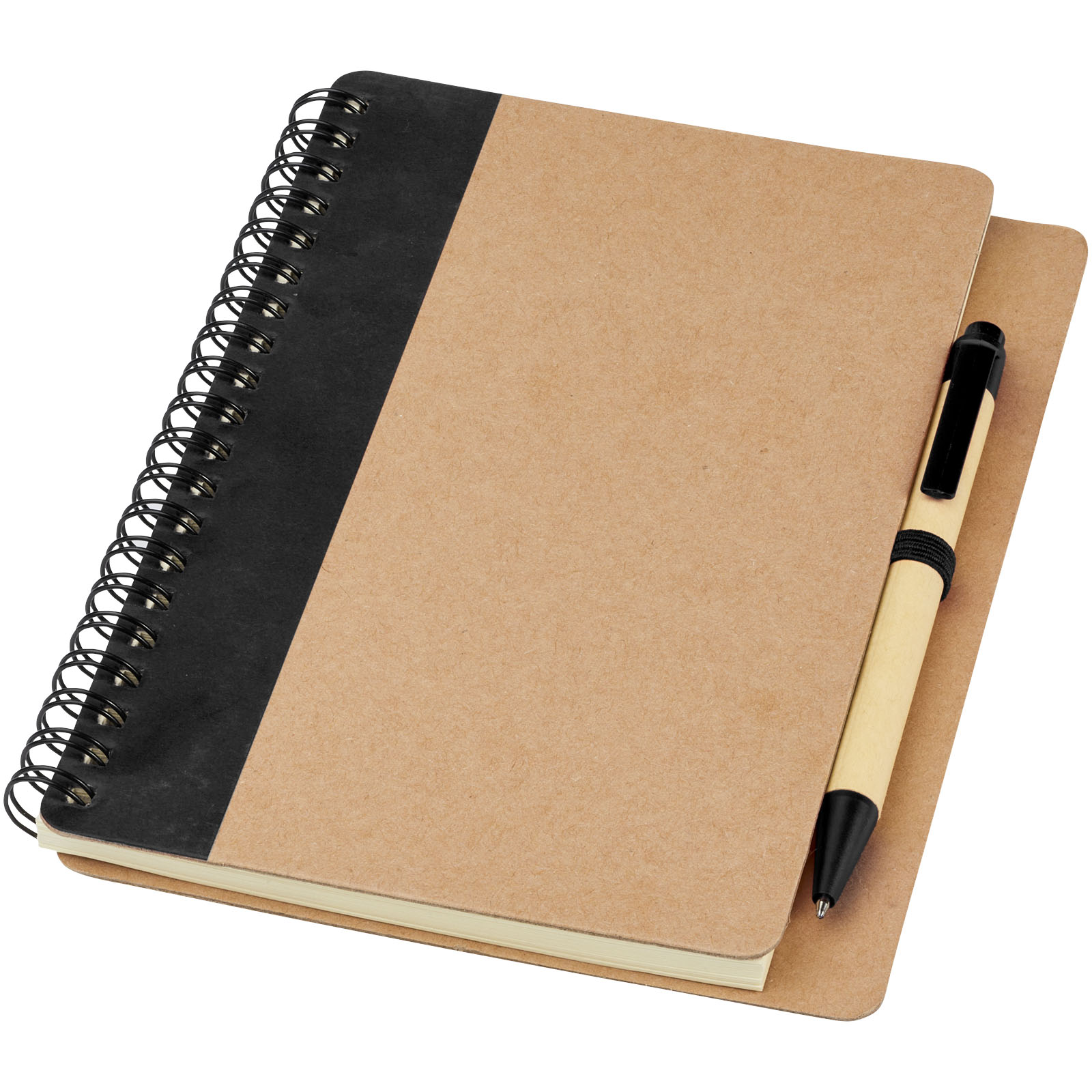 Priestly A6 Recycling Notizbuch mit Stift natur, schwarz