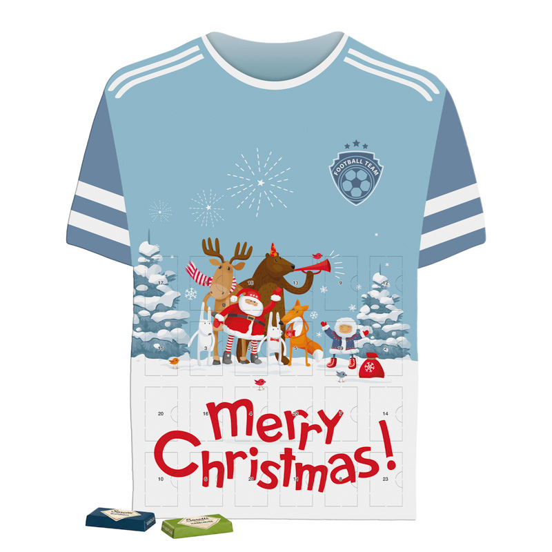 Shape Adventskalender Trikot, Sarotti Schokoladen-Täfelchen