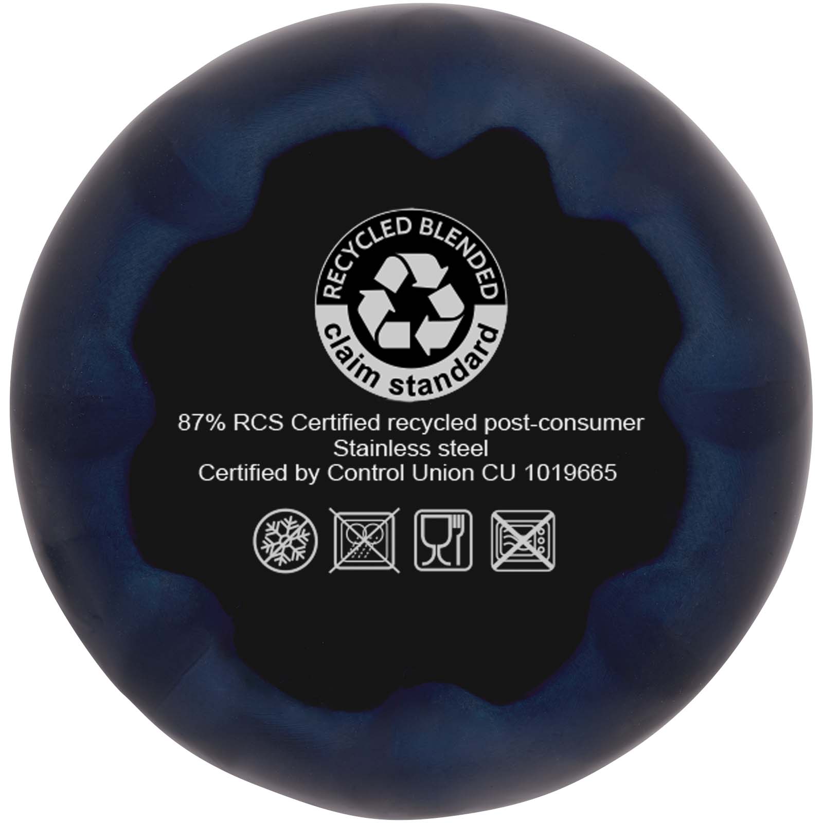 Cove 500 ml RCS-zertifizierte vakuumisolierte Edelstahlflasche navy