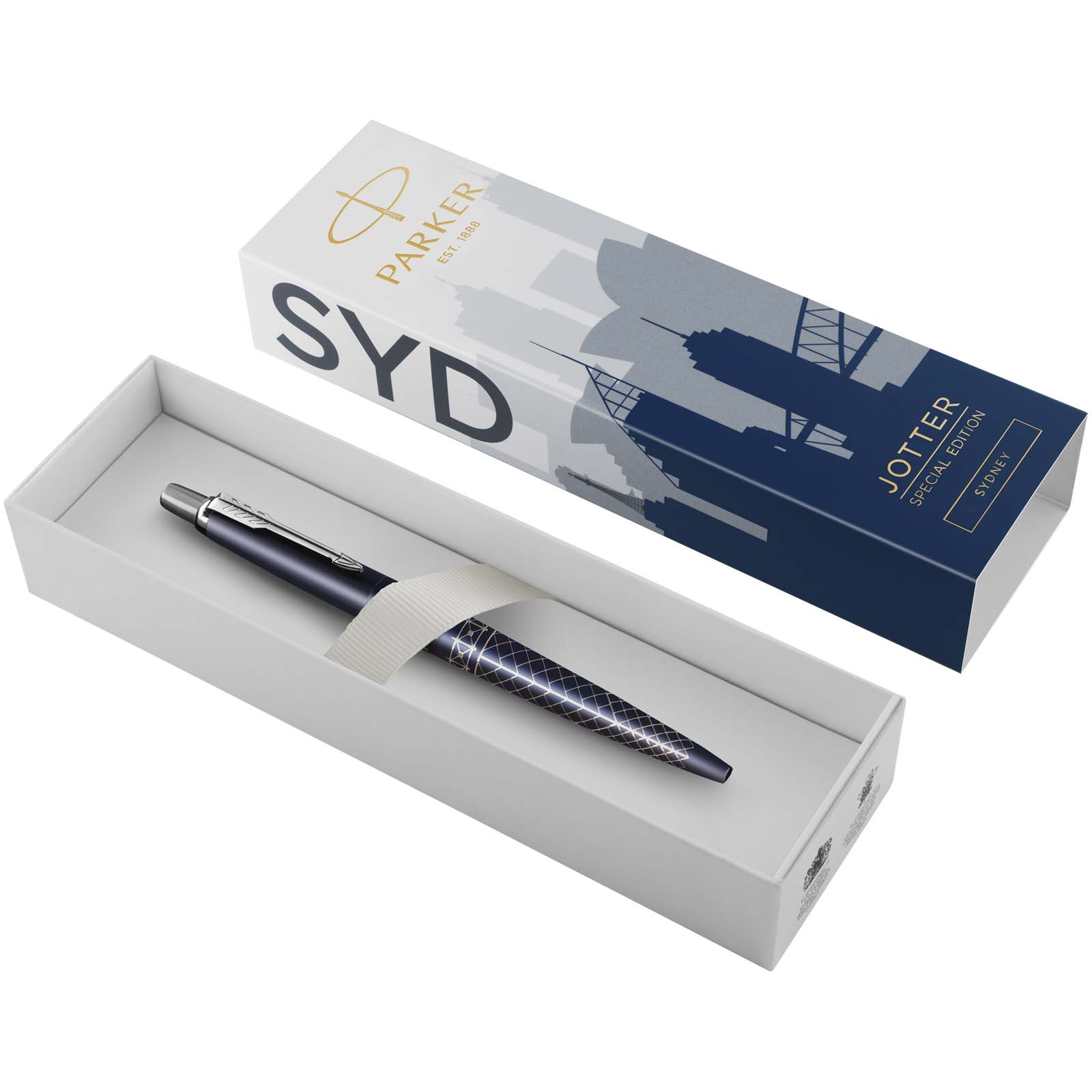 Parker Jotter SE Global Icons Kugelschreiber (blaue Mine) blau