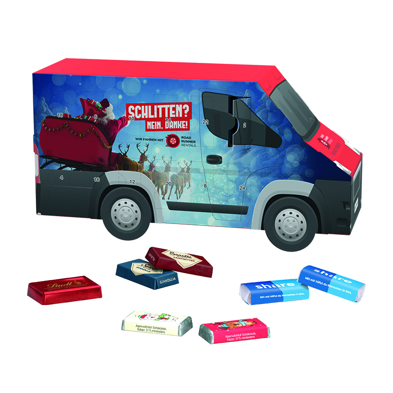Adventskalender Transporter, Sarotti Schokotäfelchen