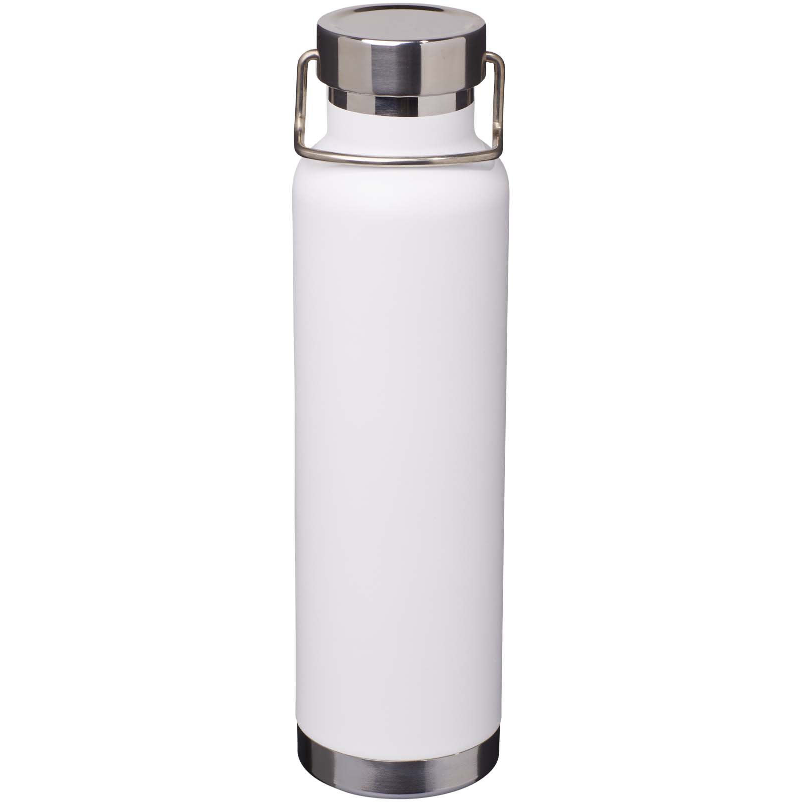 Thor 650 ml RCS-zertifizierte Kupfer-Vakuum Isolierflasche aus recyceltem Edelstahl weiss