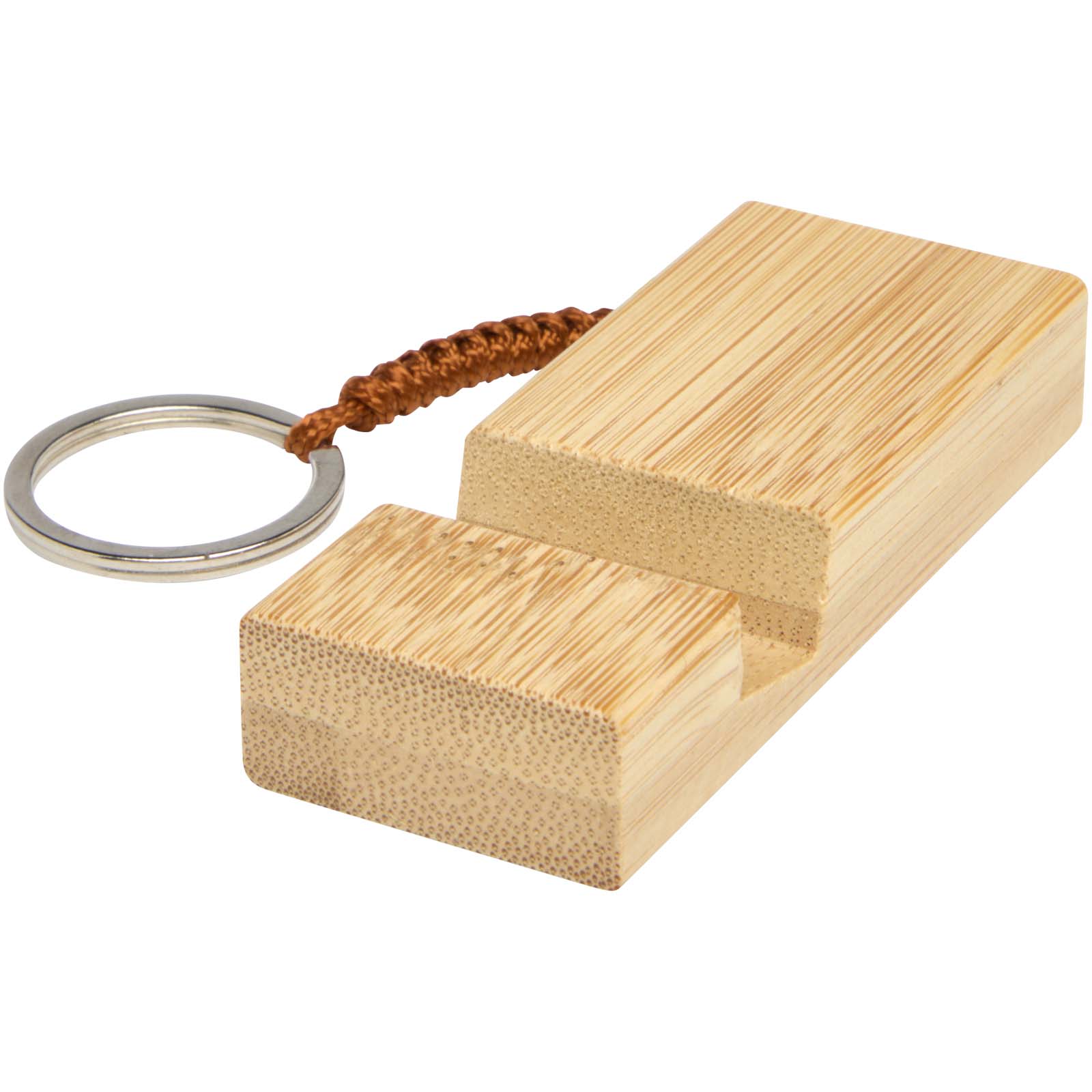 Bosona Smartphonehalterung mit Schlüsselanhänger aus Bambus holz