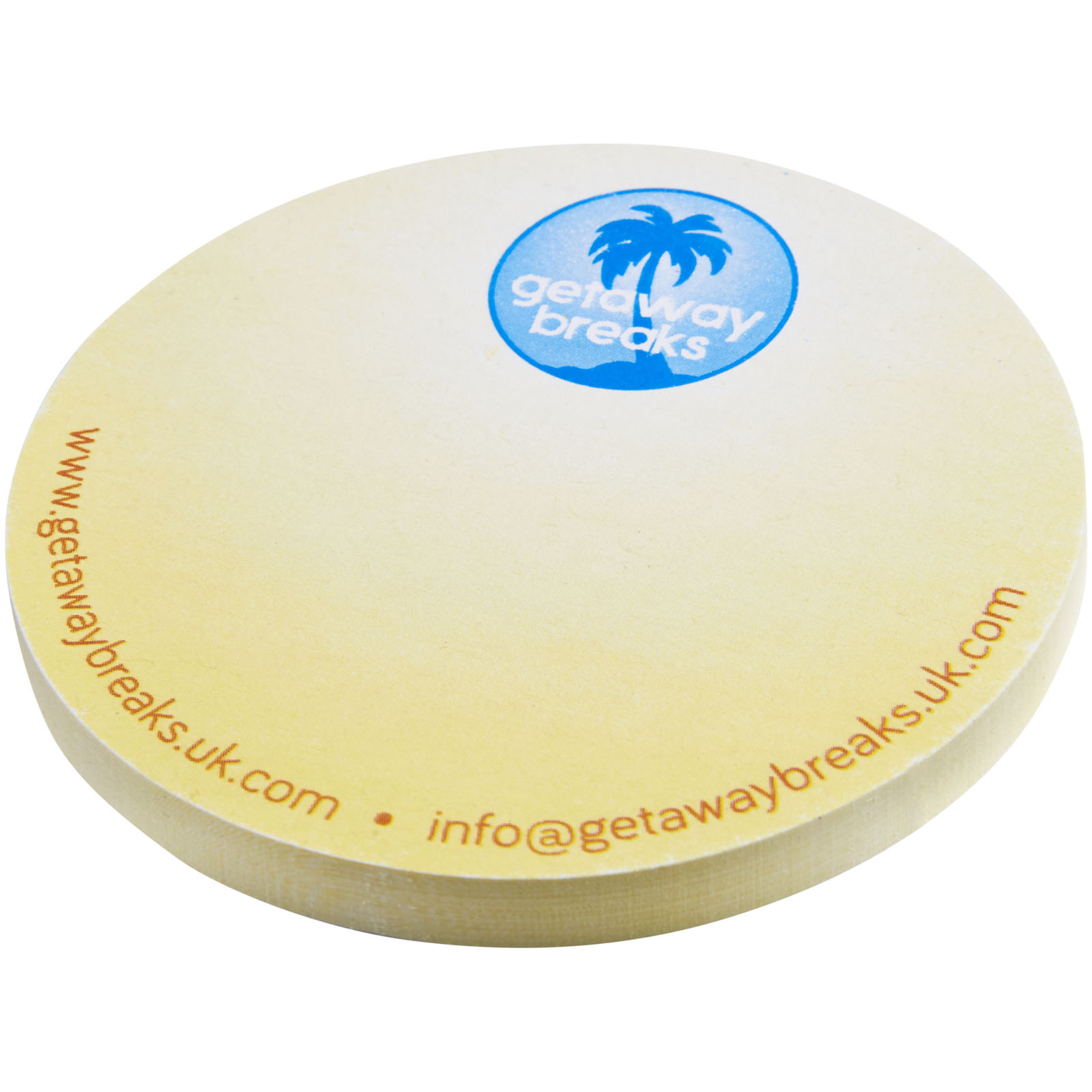 Sticky-Mate® runde recycelte Haftnotizen weiss
