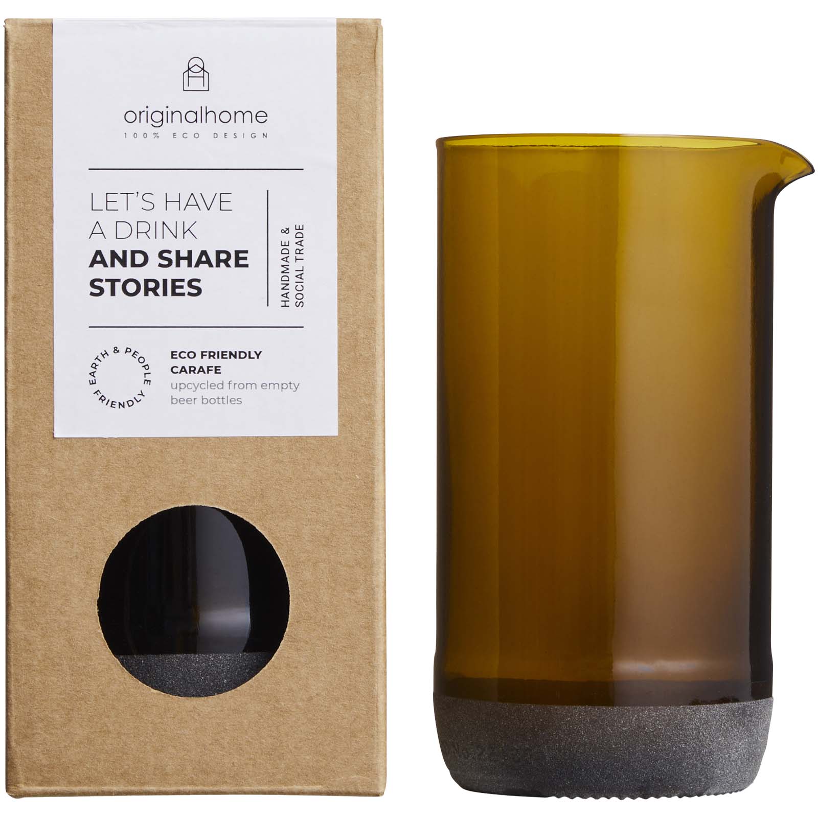 Originalhome 430 ml Wasserkaraffe braun
