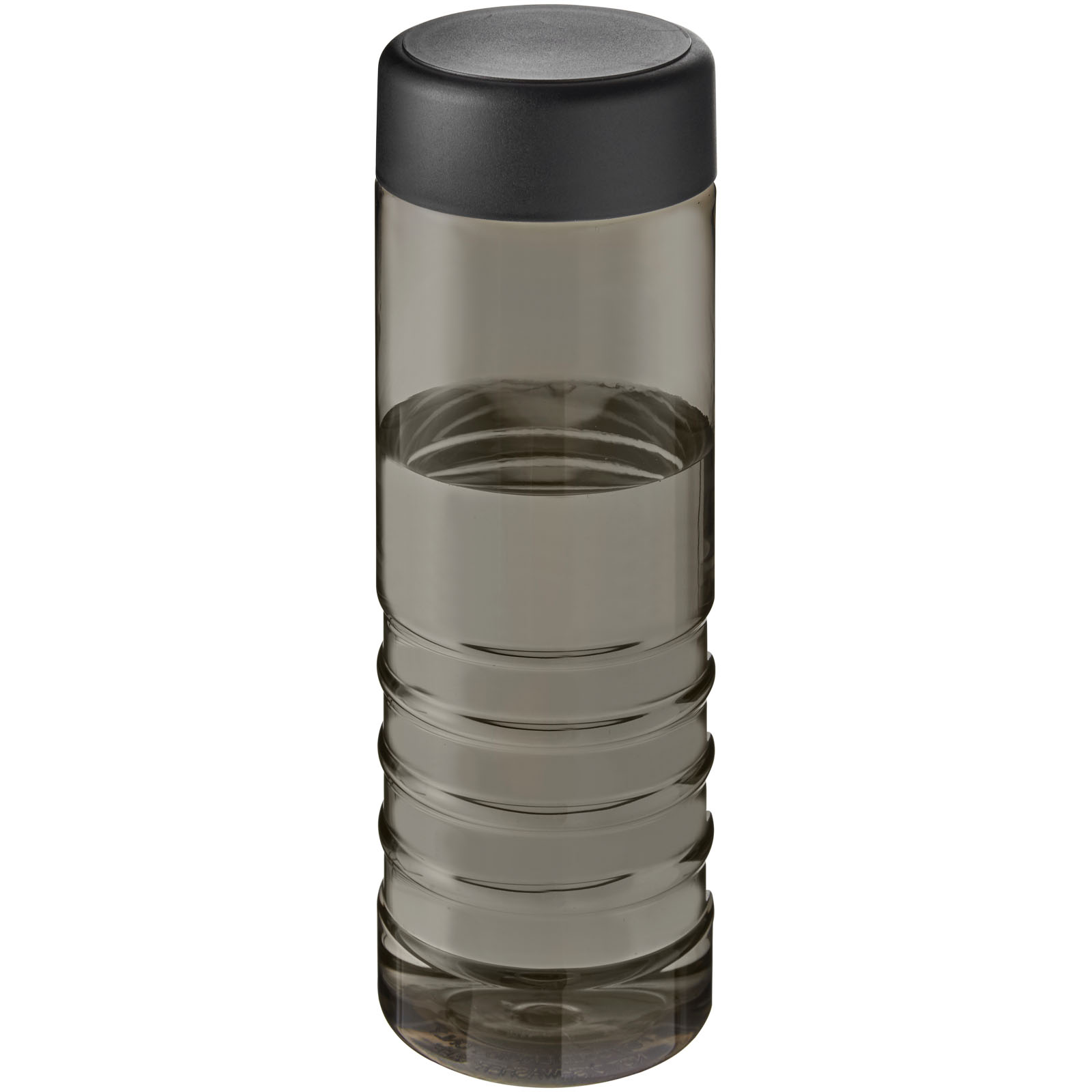 H2O Active® Eco Treble 750 ml Sportflasche mit Drehdeckel kohle, schwarz