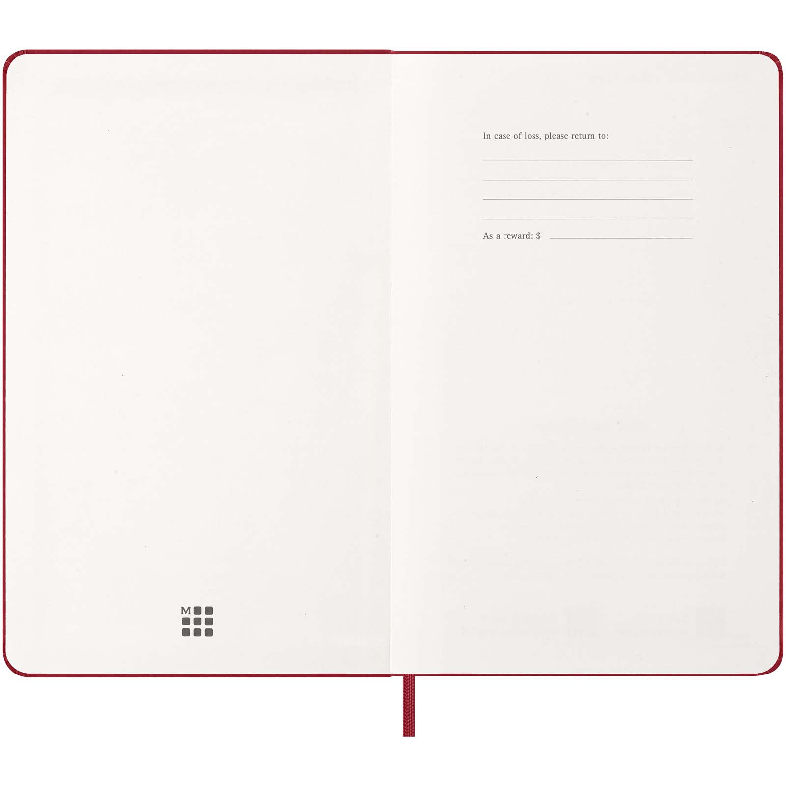 Moleskine Hardcover 12 Monate Tageskalender scharlachrot