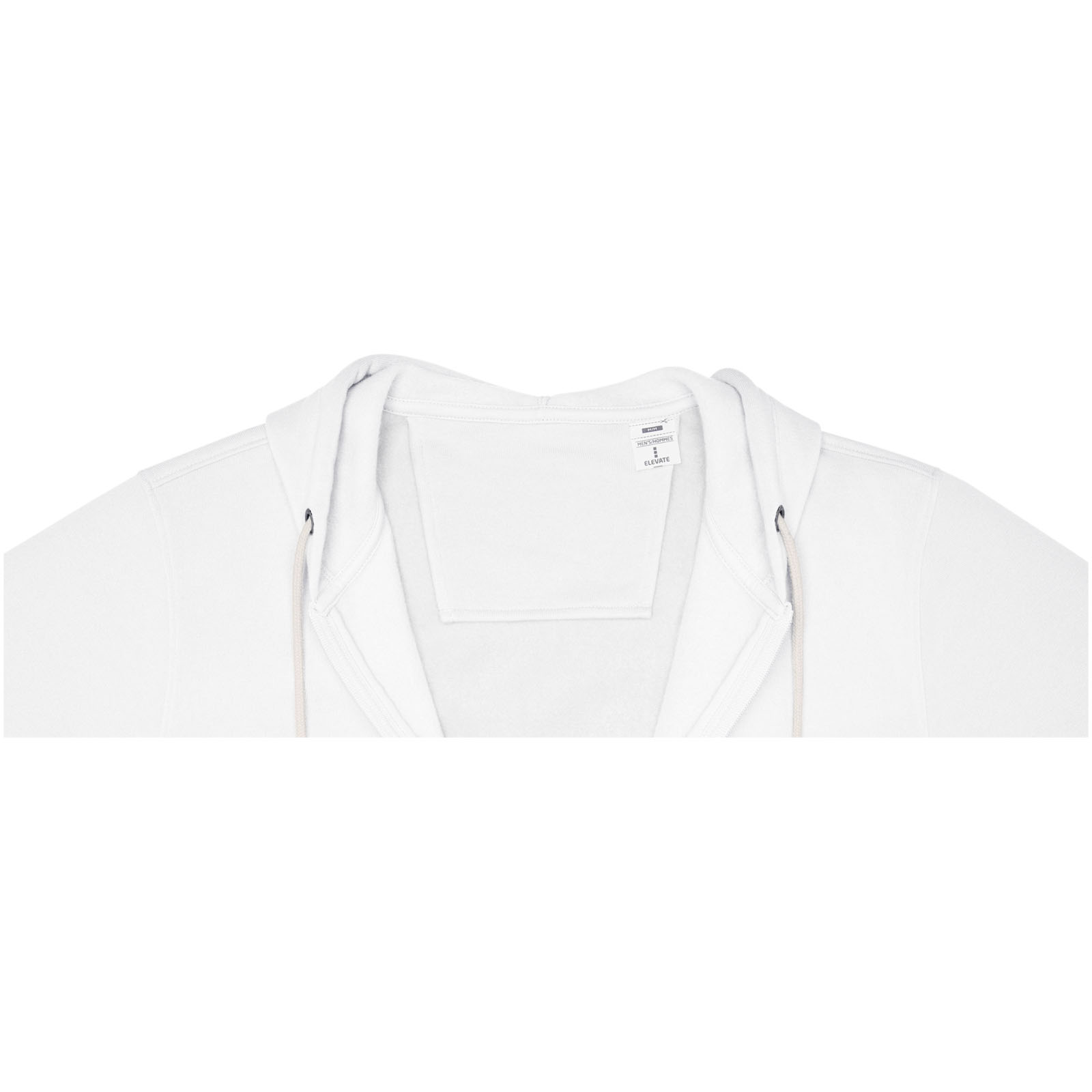 Charon 240 g/m² Herren Kapuzenpullover mit Reißverschluss weiss