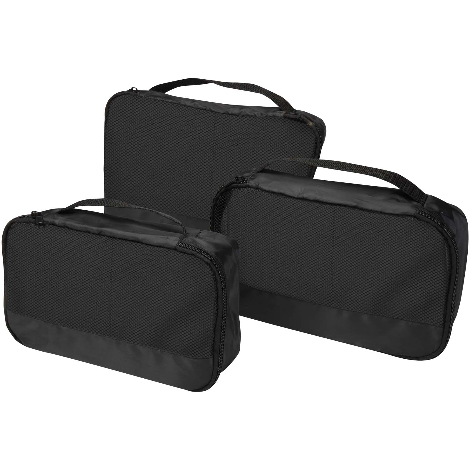 Jet GRS recycelte Packwürfel – 3er-Set schwarz